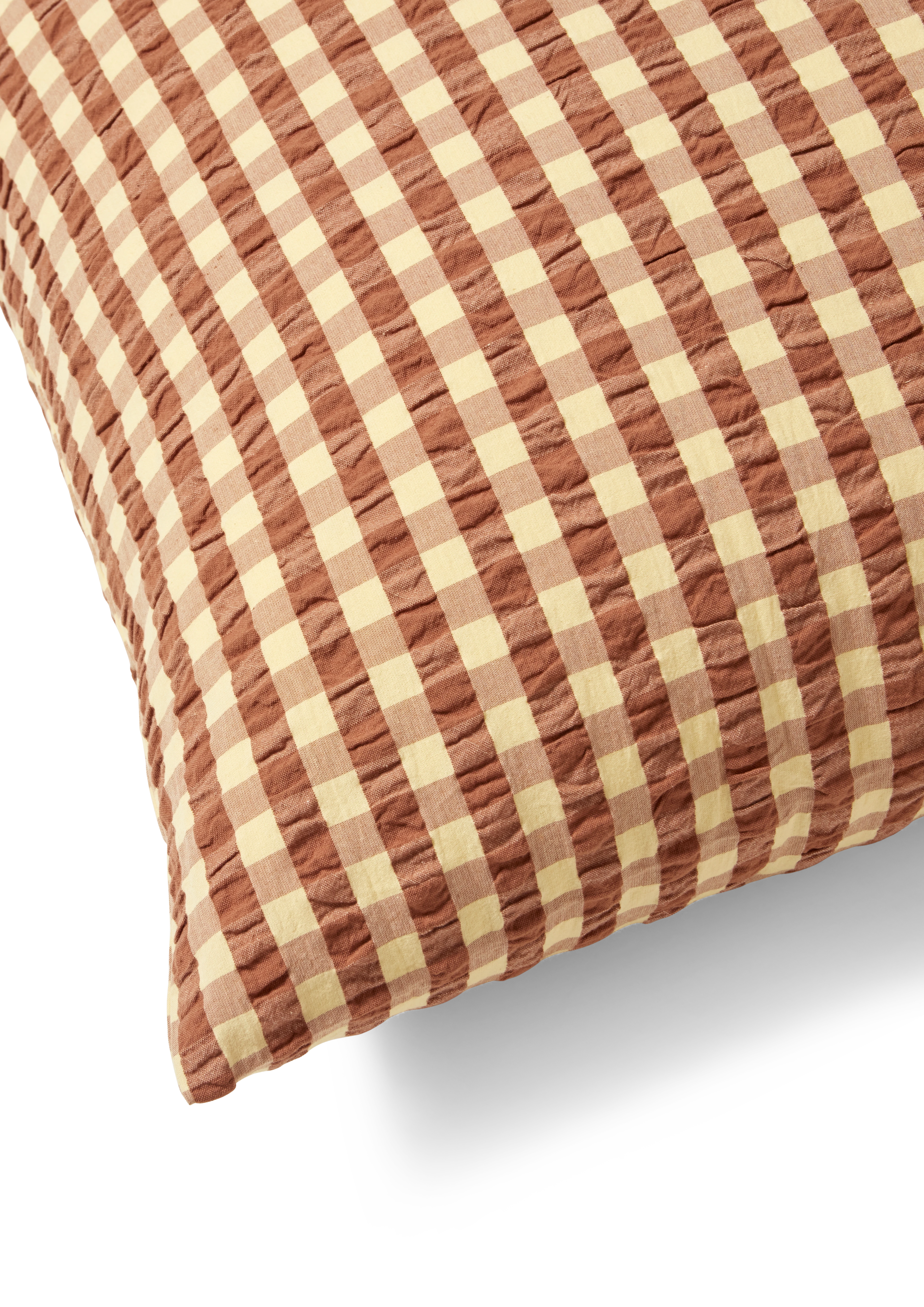 Pillowcase 60x50 cm from JUNA in Cinnamon/Yellow color, made of Cotton