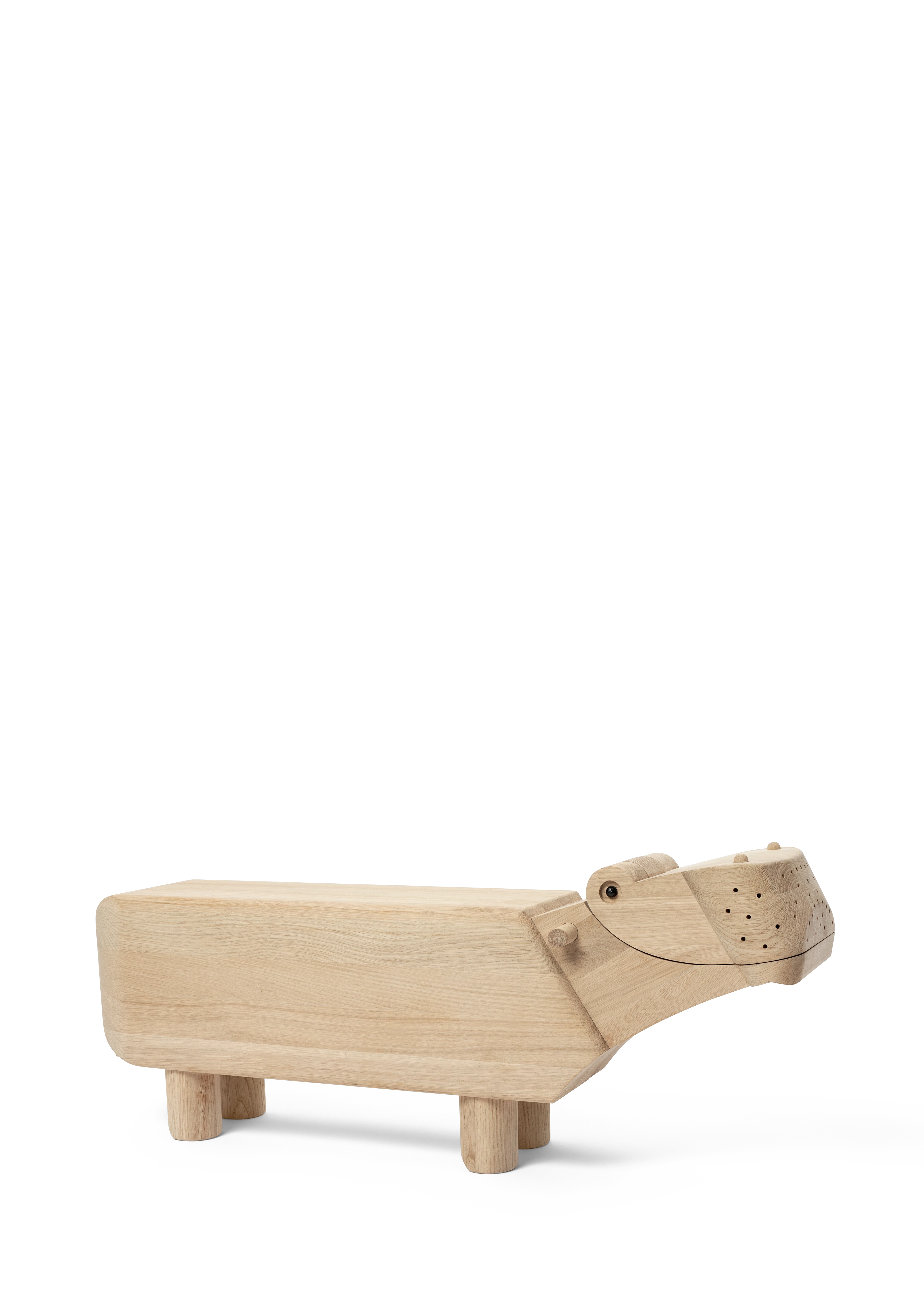 Flodhest XXL fra Kay Bojesen i farven Eg, lavet af Træ