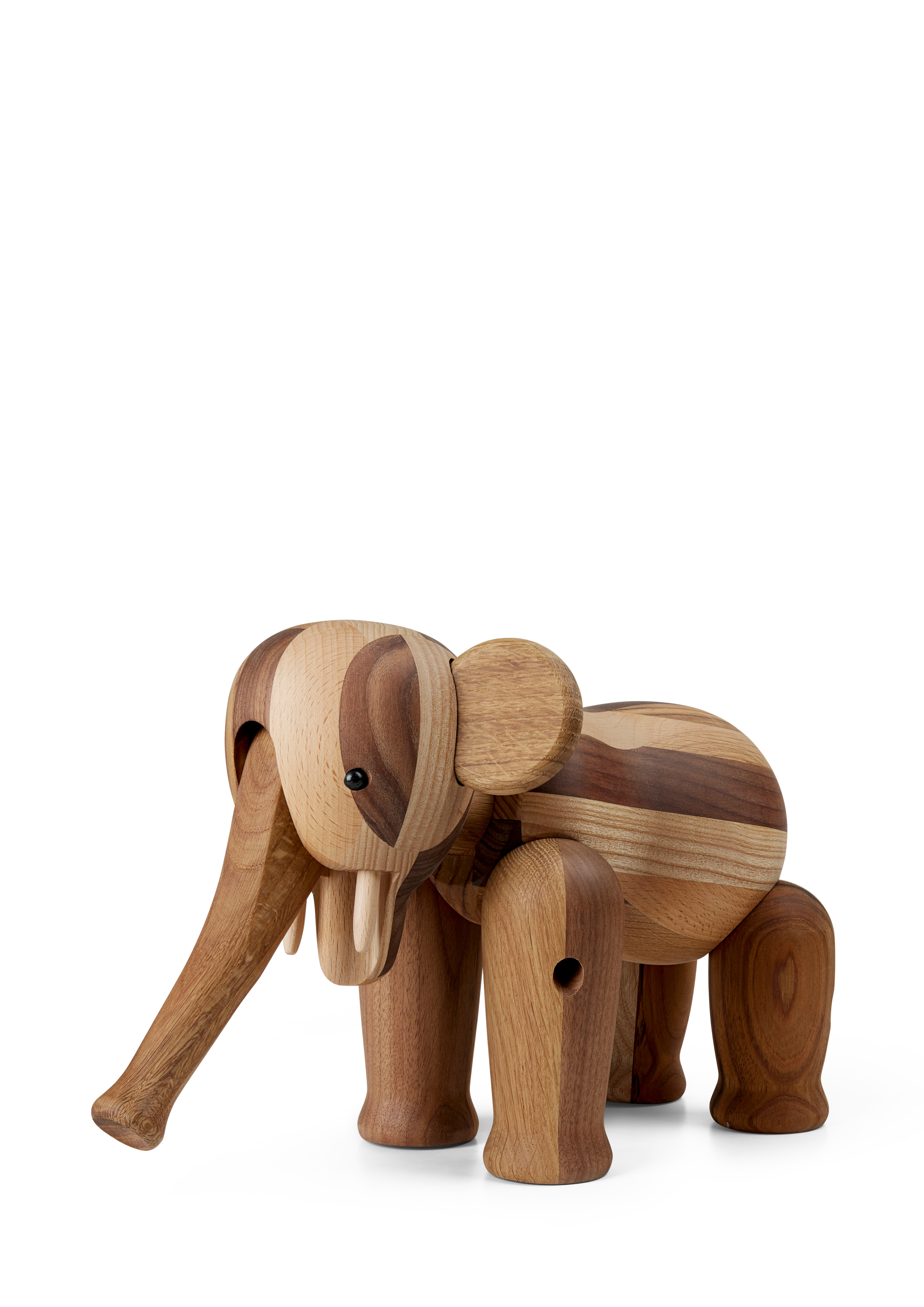 Reworked jubilæum Elefant stor fra Kay Bojesen i farven Mix træ, lavet af Træ