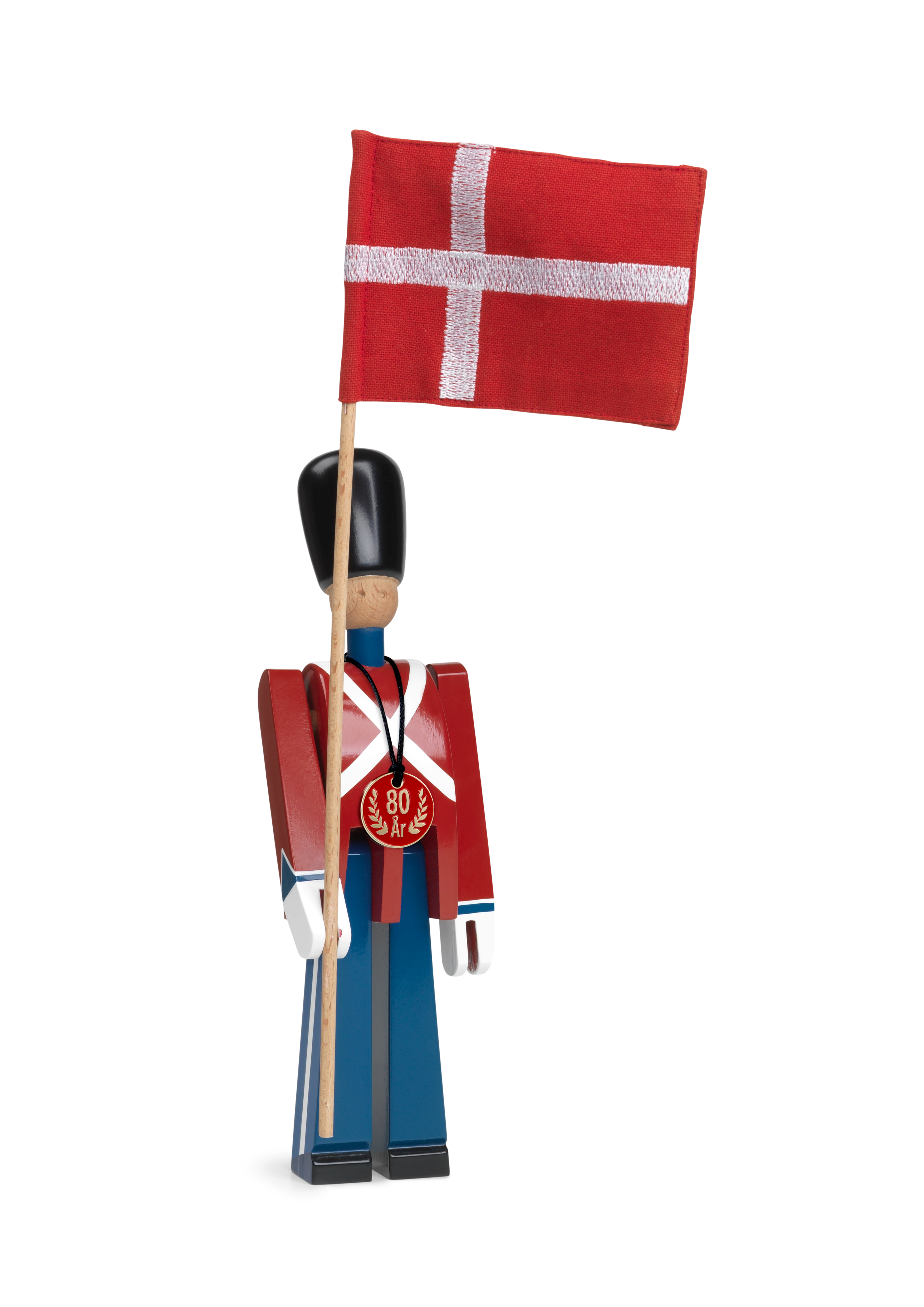 Jubileum Fanebærer liten fra Kay Bojesen i fargen Rød/Blå/Hvit, laget av Tre