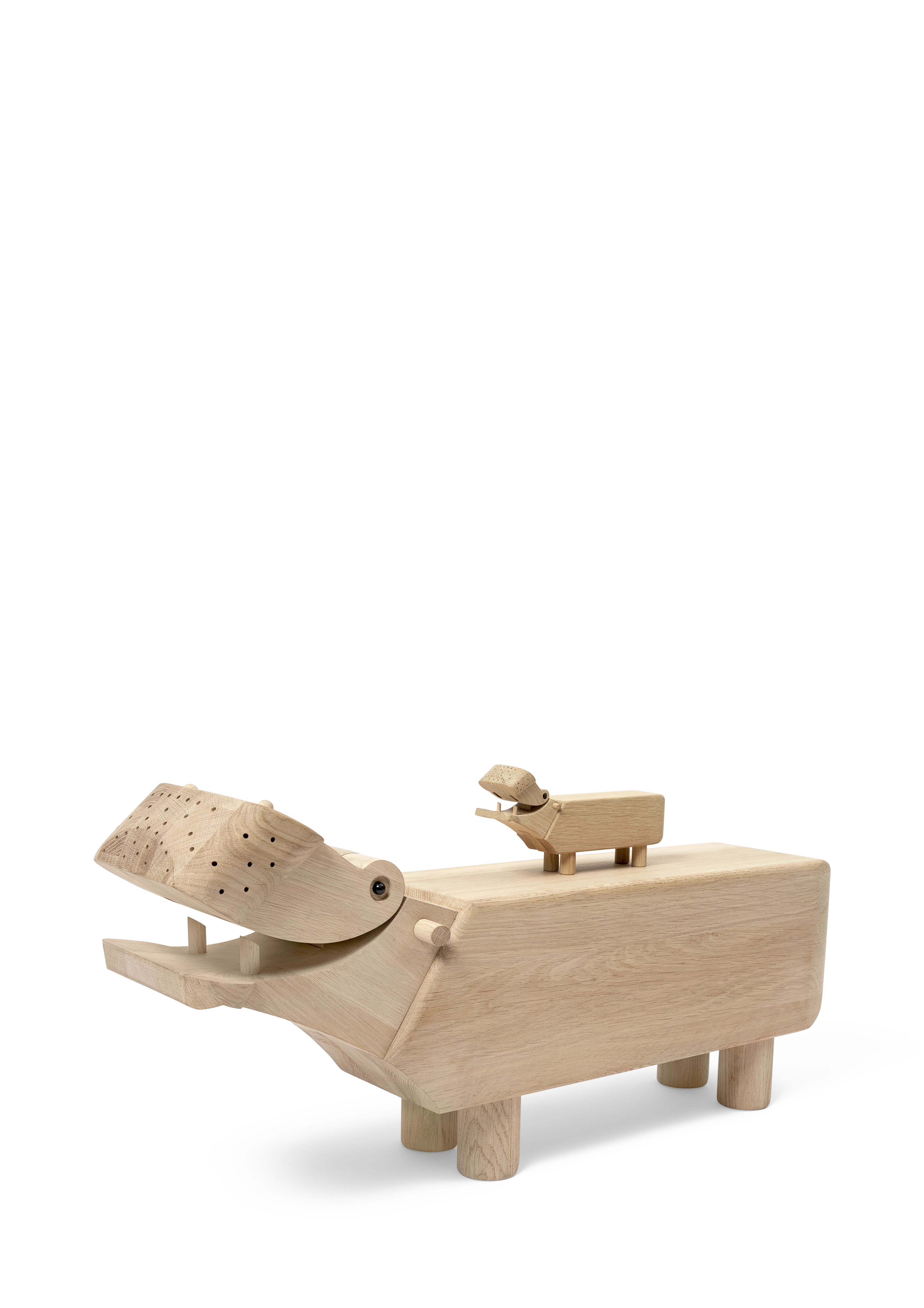 Flodhest XXL fra Kay Bojesen i farven Eg, lavet af Træ