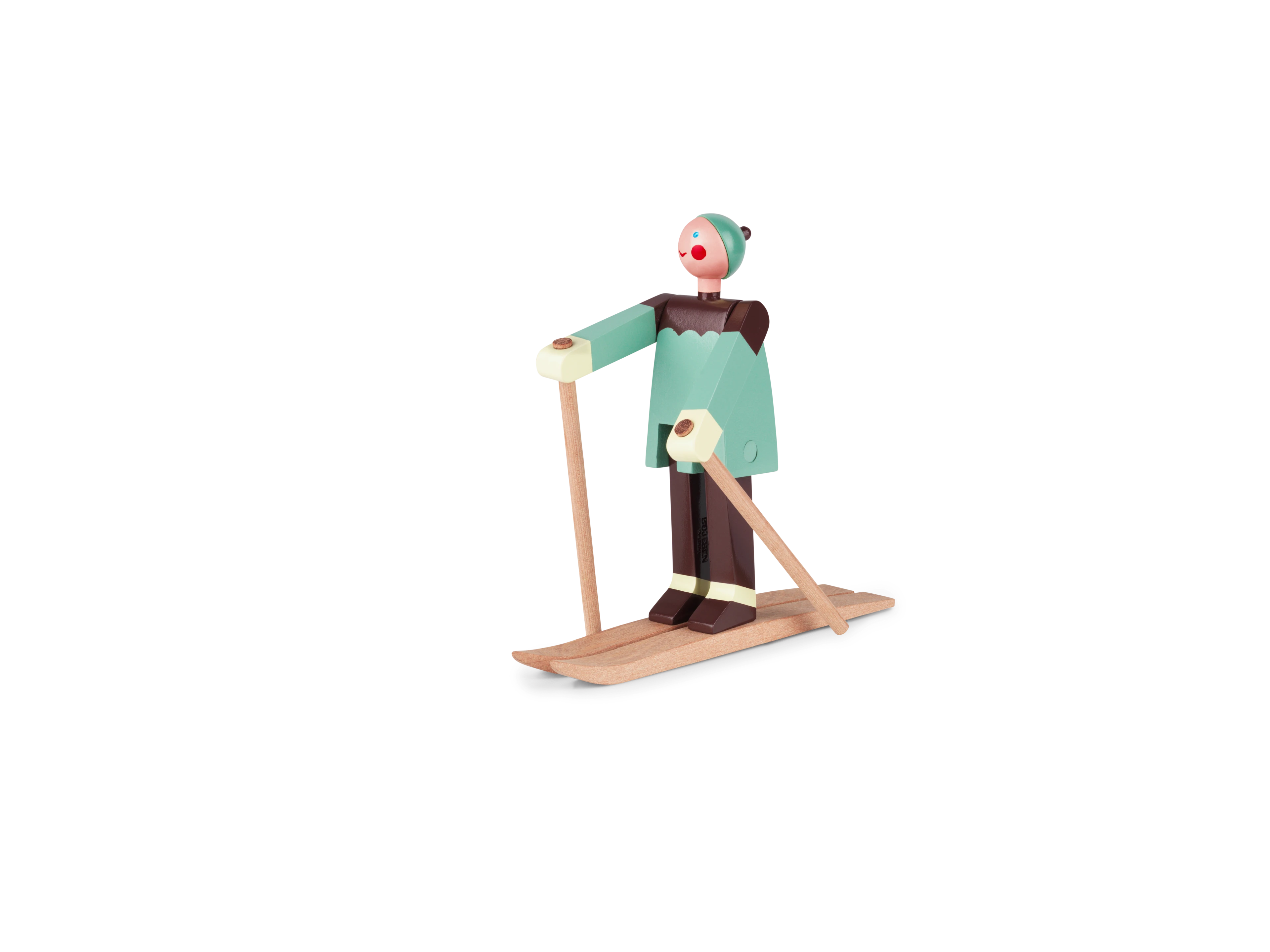 Boje, boy The skier H16 cm from Kay Bojesen in Multi color, made of Wood