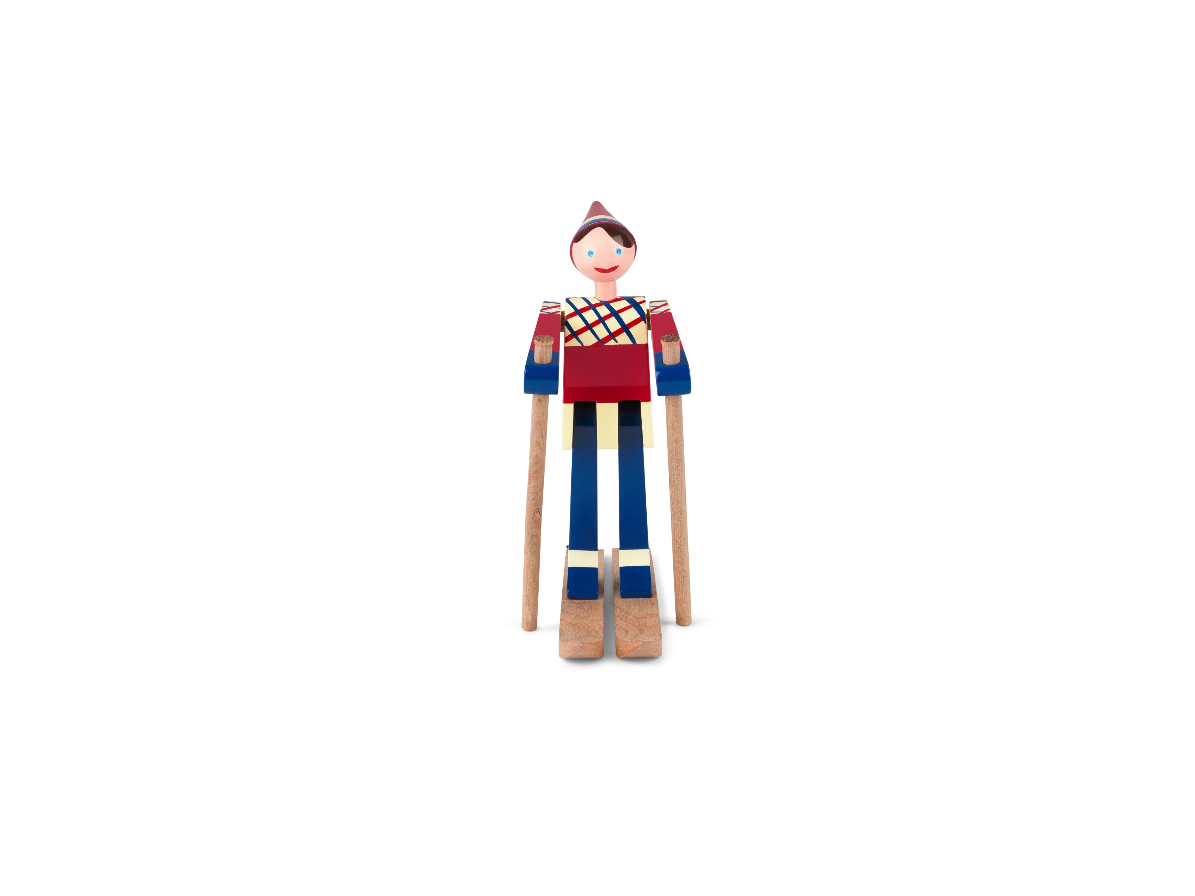 Datti Skiläufer H15.5 cm von Kay Bojesen in der Farbe Multi, hergestellt aus Holz