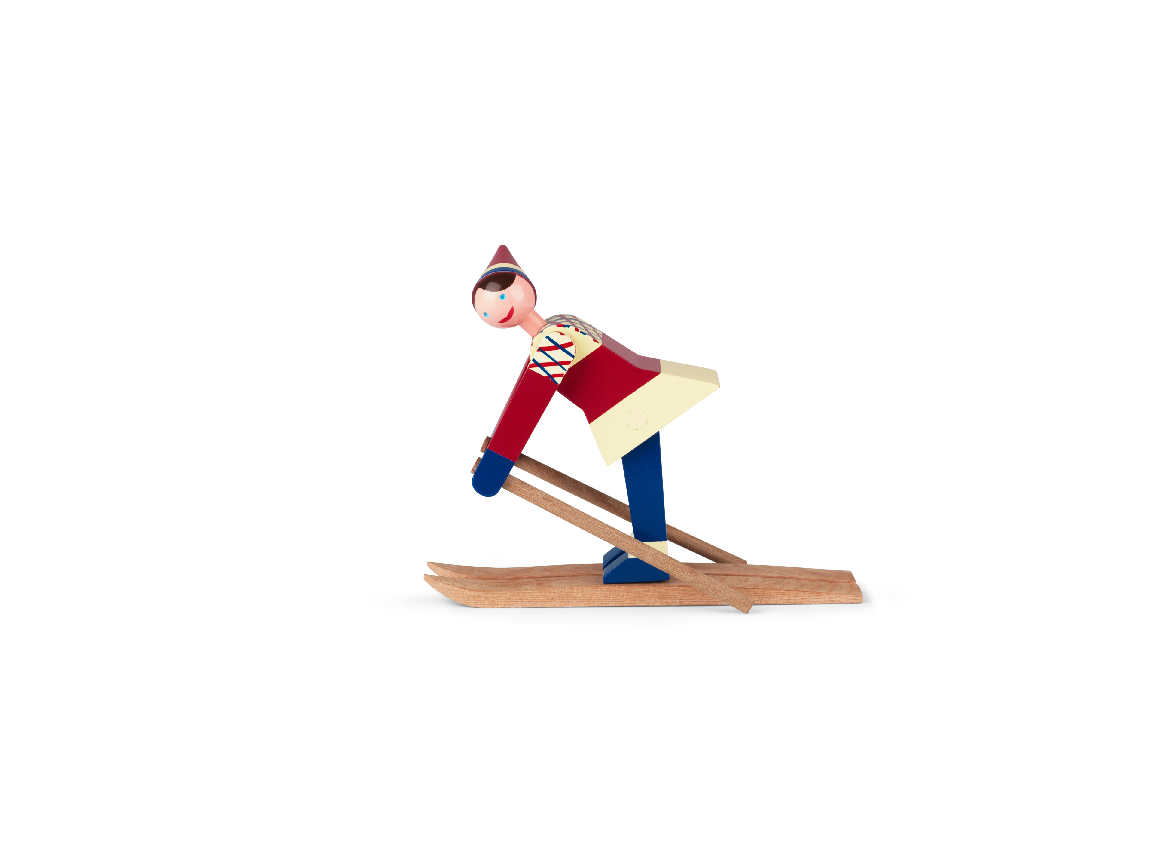 Datti, girl The skier H15.5 cm from Kay Bojesen in Multi color, made of Wood