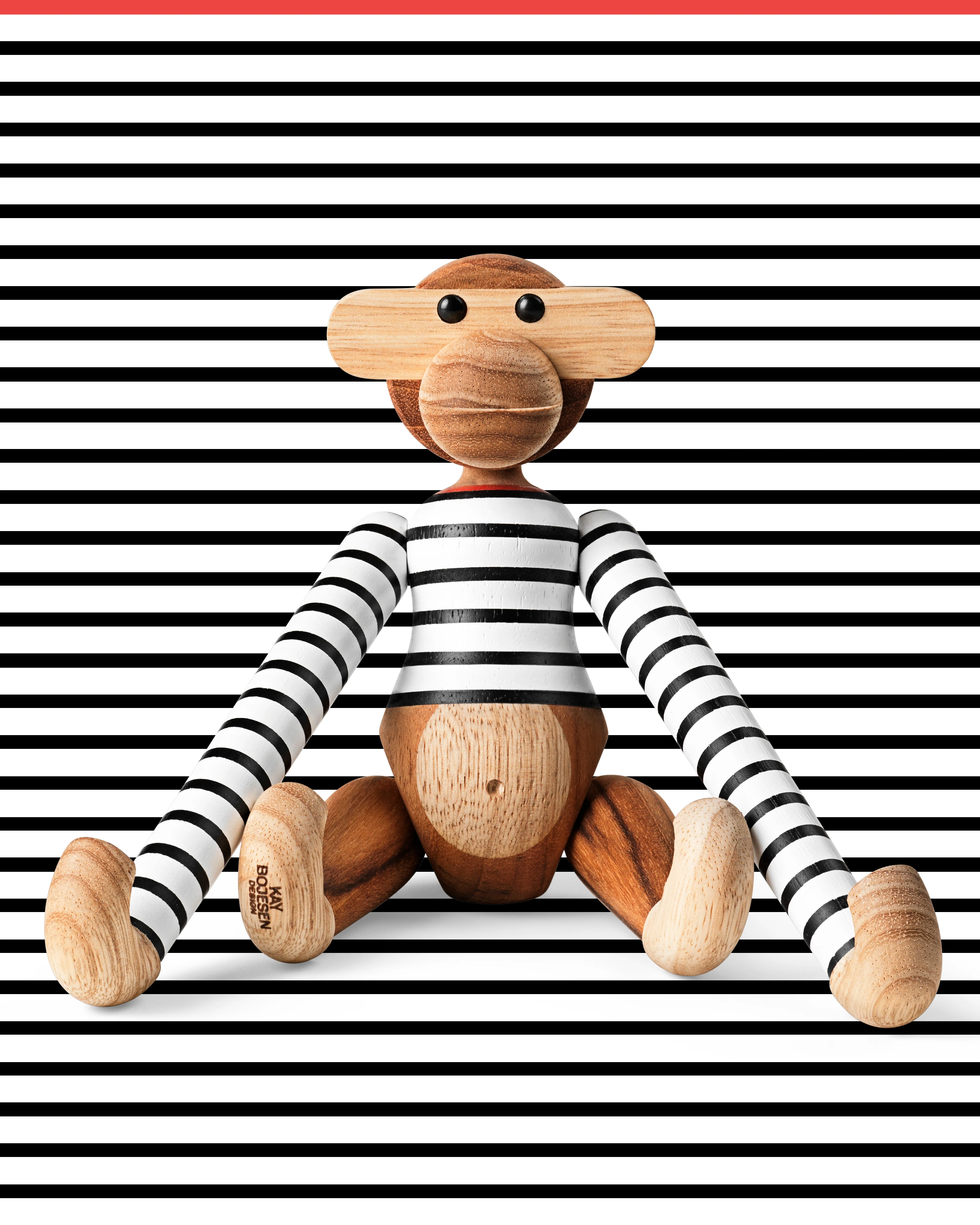 x Nørgaard paa Strøget Monkey small from Kay Bojesen in White/Black color, made of Wood