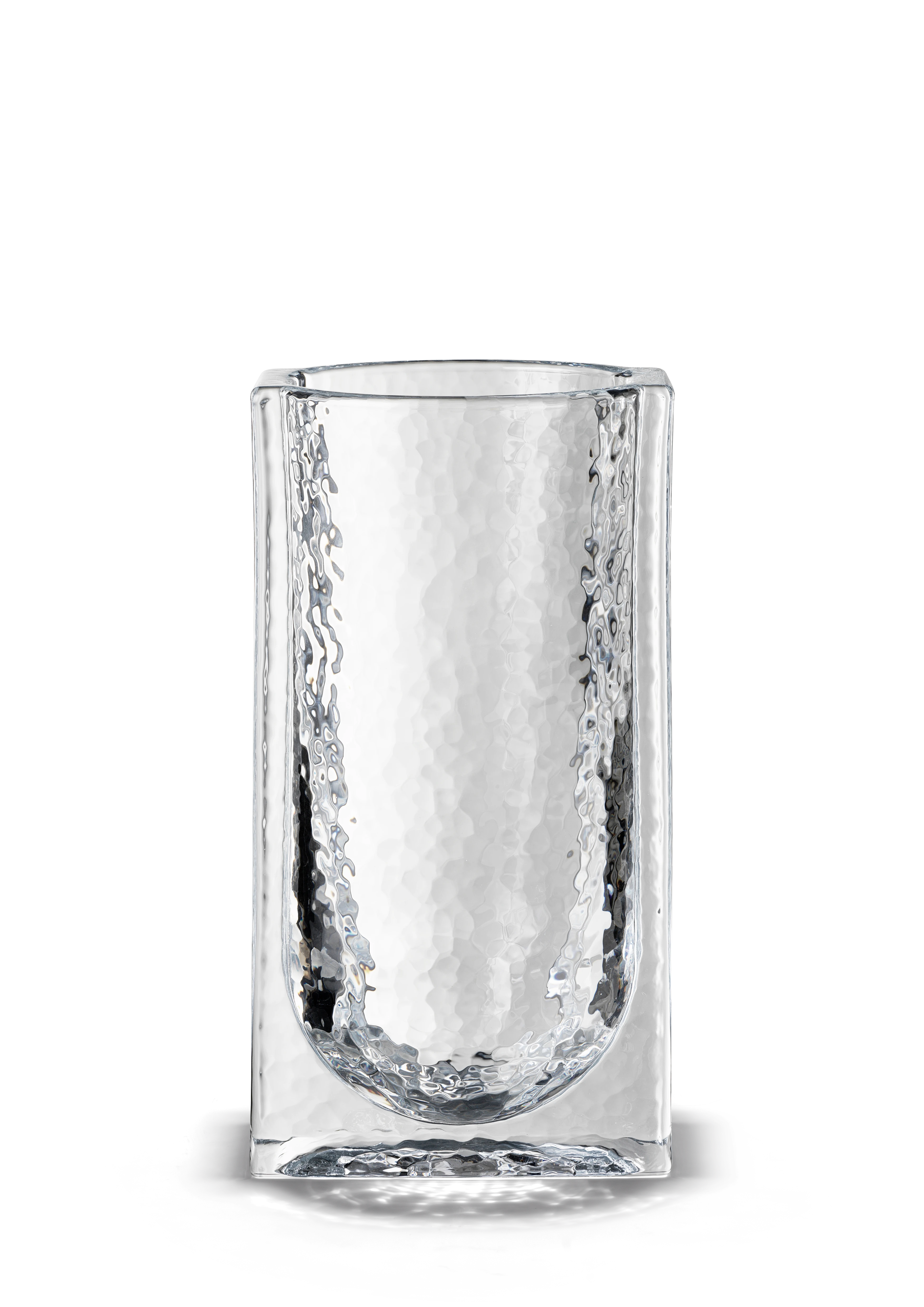 Vase H20 cm fra Holmegaard i fargen Klar, laget av Glass