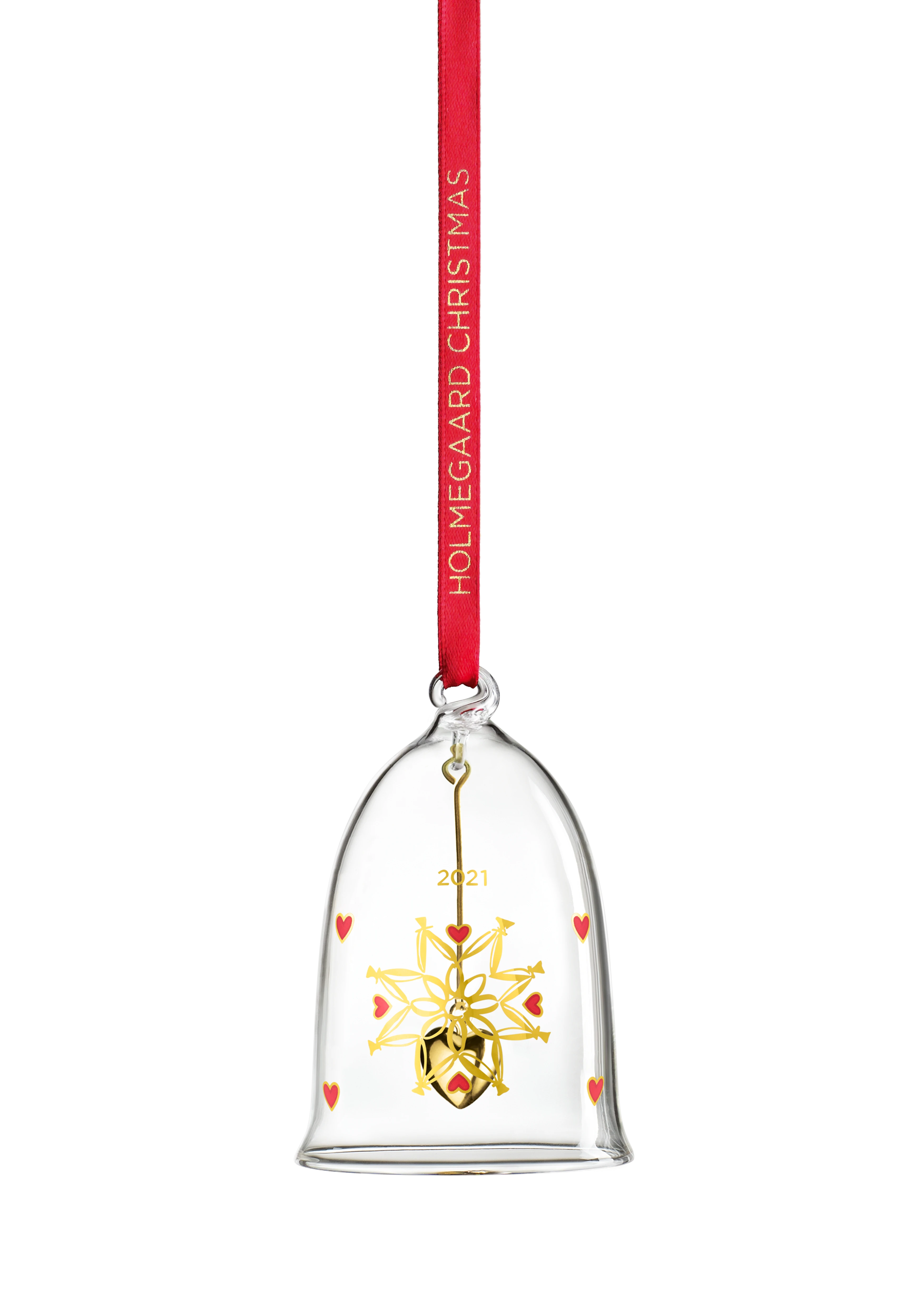 Annual Christmas Bell 2021 small from Holmegaard in Clear color, made of Glass