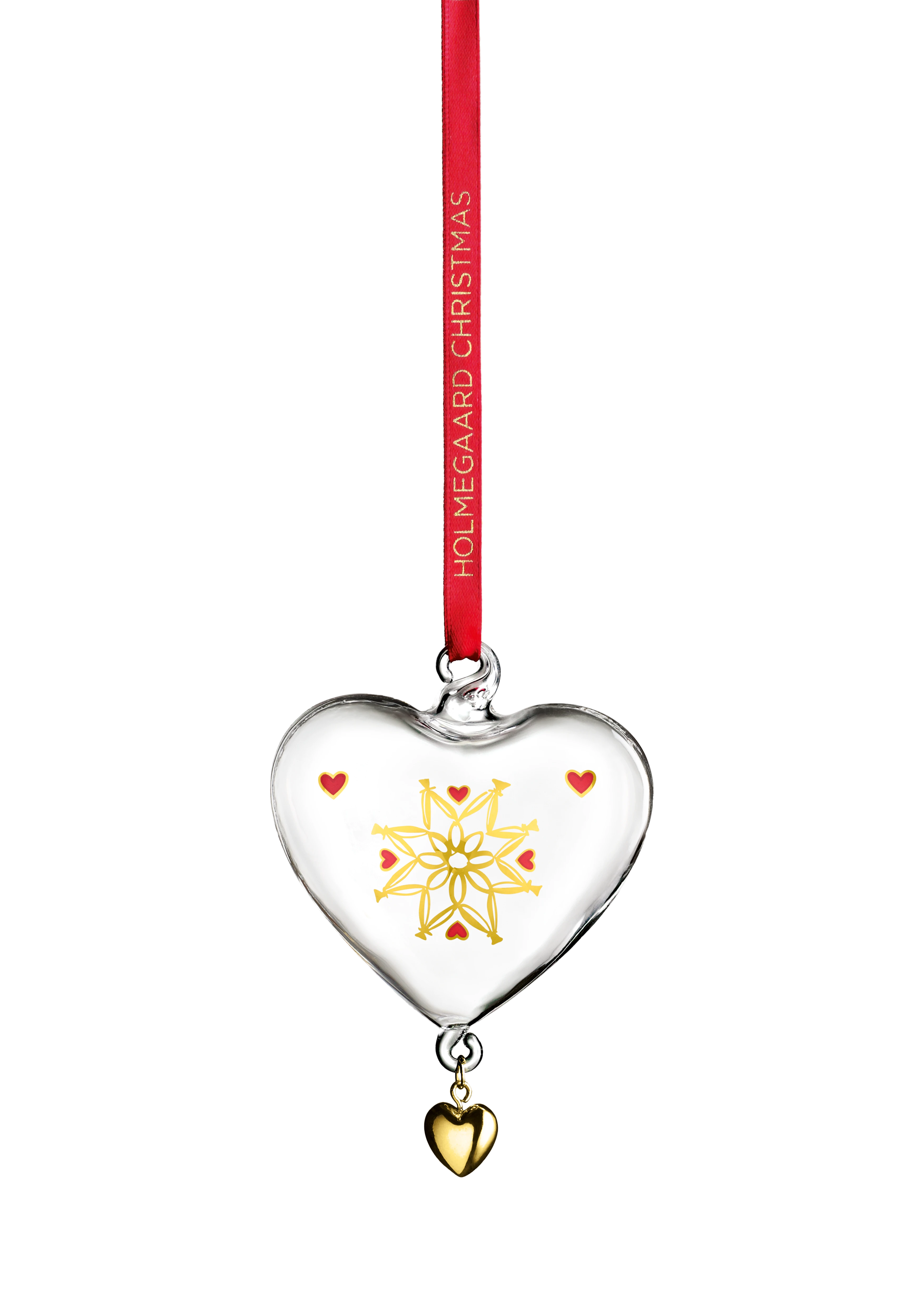 Annual Christmas Heart 2021 small from Holmegaard in Clear color, made of Glass