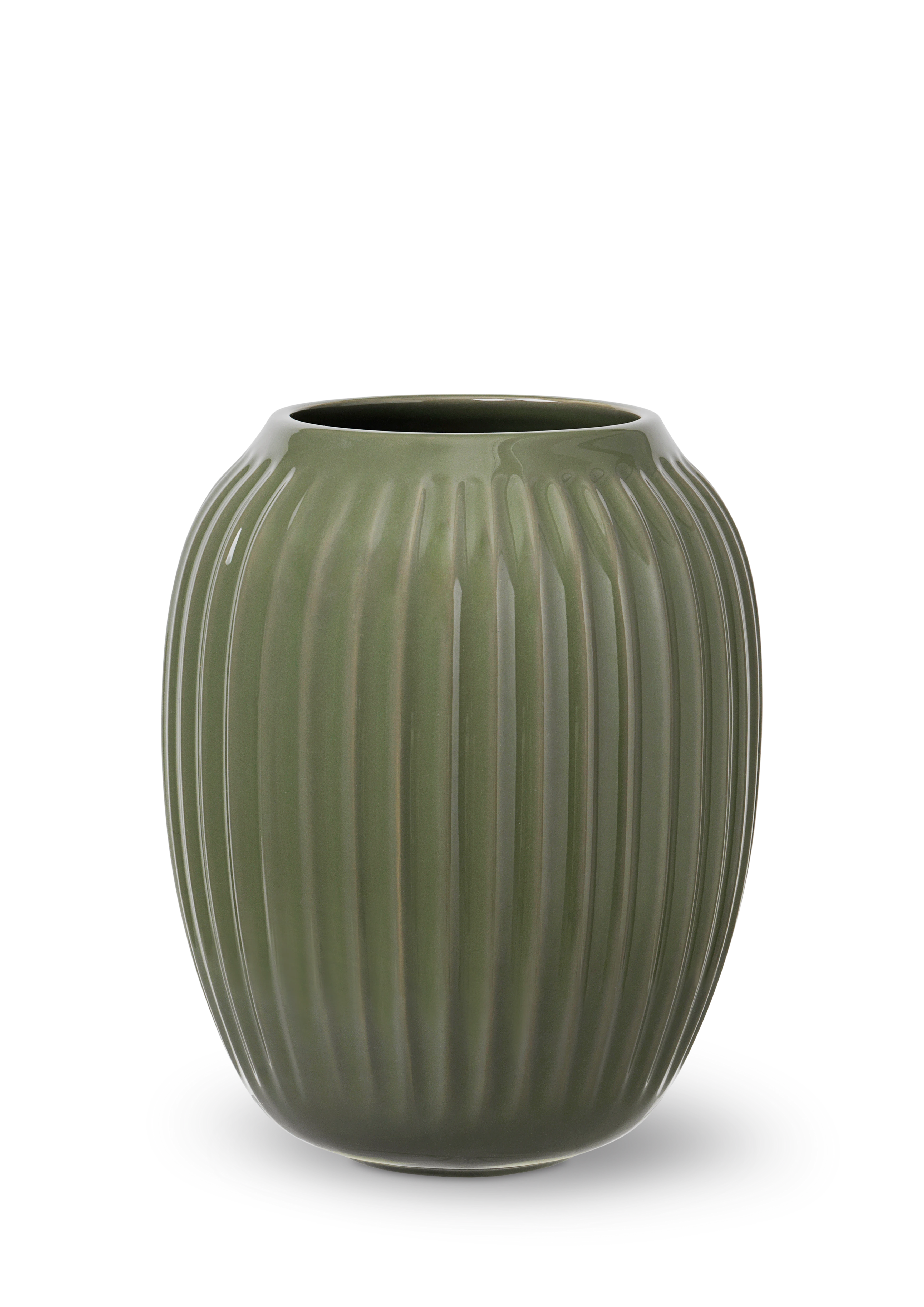 Vase H21 cm fra Kähler i farven Mørk grøn, lavet af Keramik