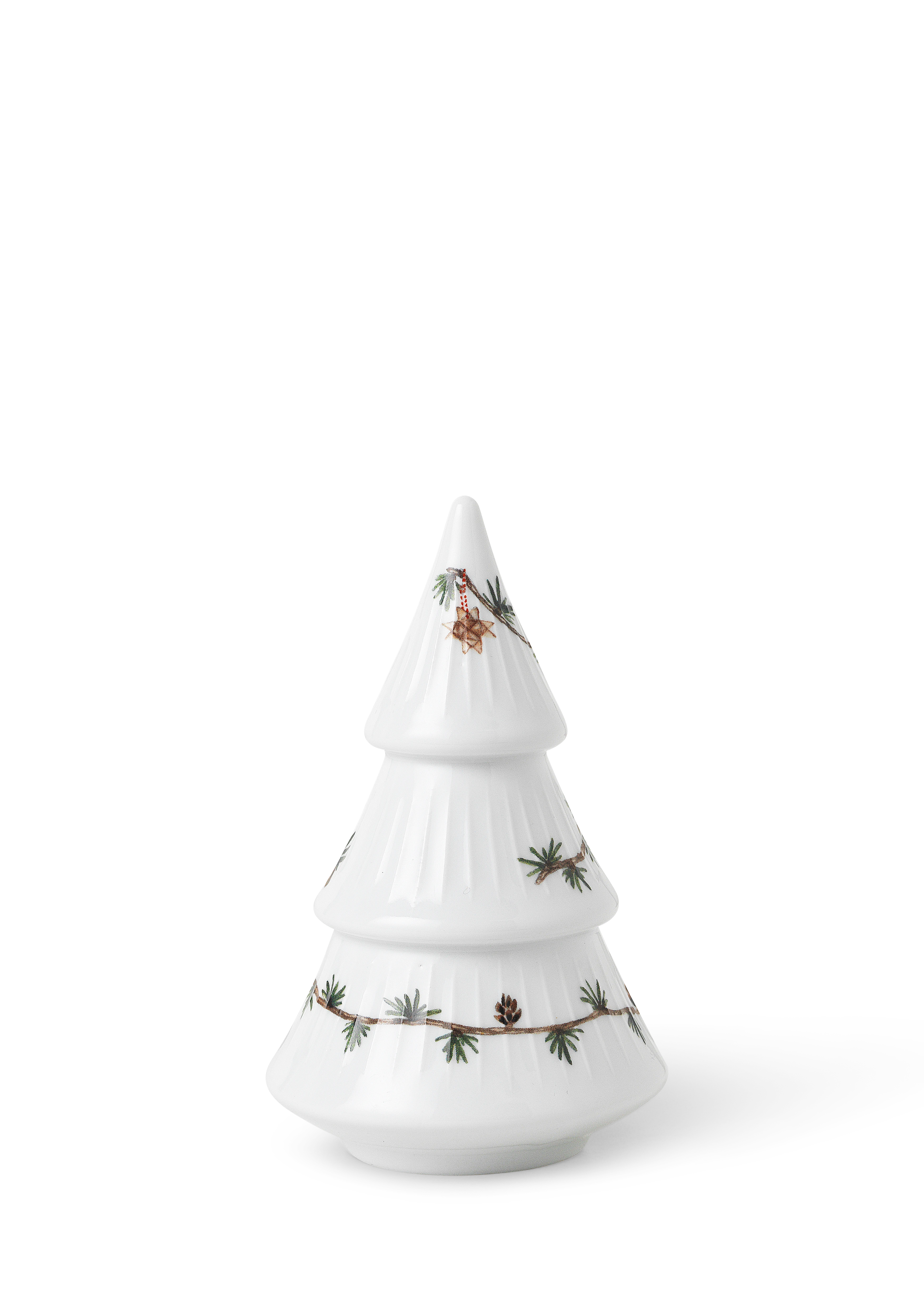 Juletre H16 fra Kähler i fargen Hvit m. deko, laget av Keramikk