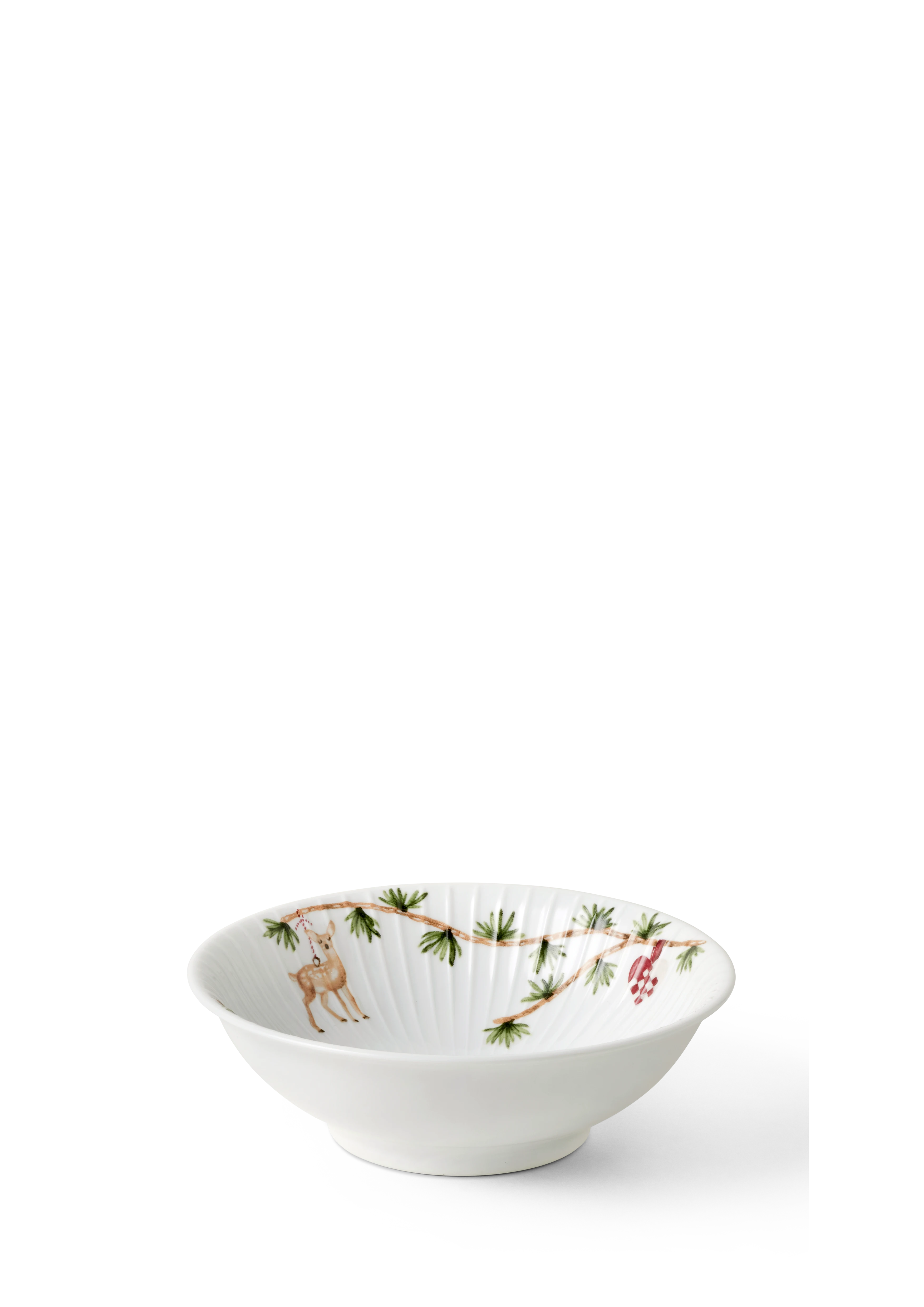 Skål Ø16 cm 2 stk. fra Kähler i farven Hvid m. deko, lavet af Keramik