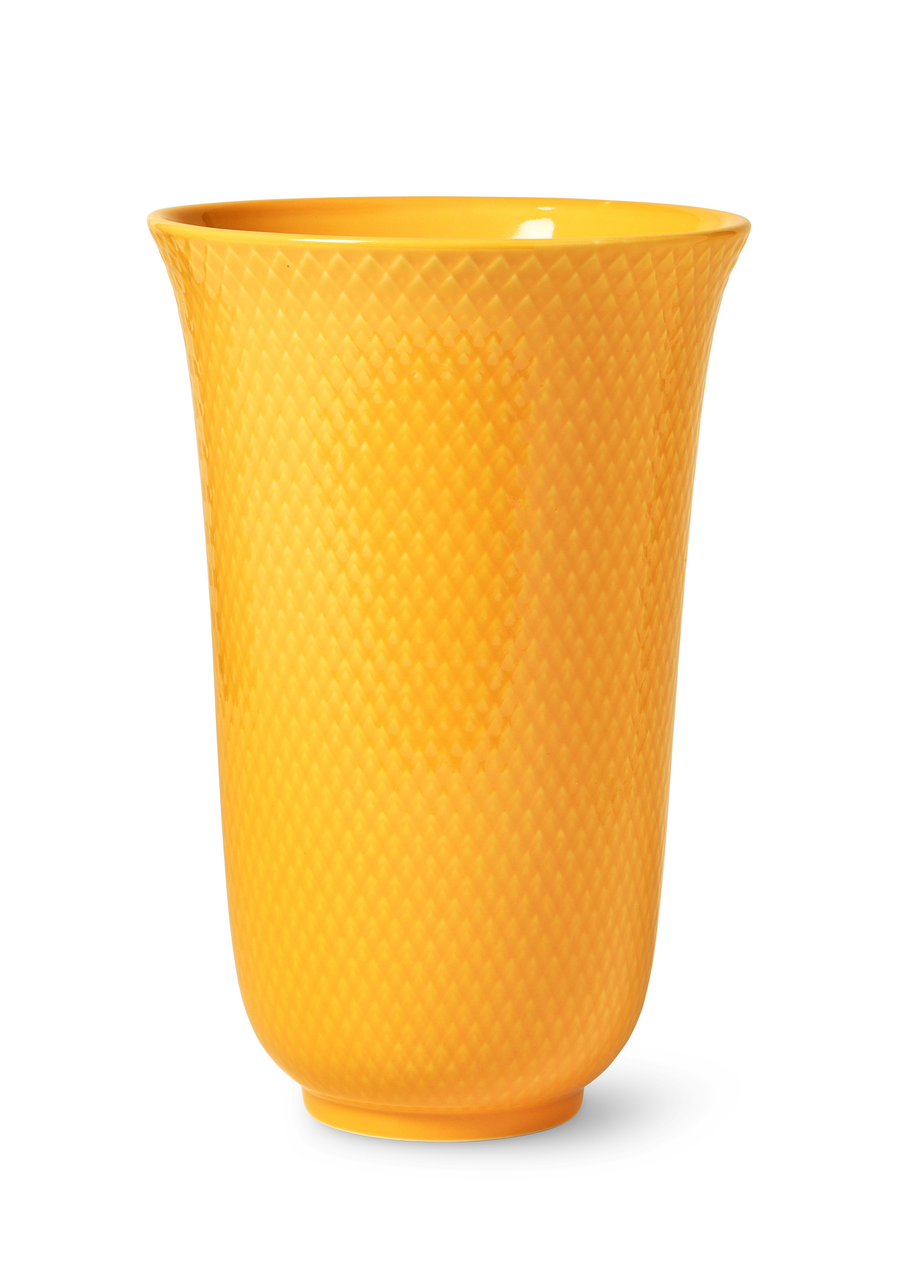 Vase H20 cm von Lyngby Porcelæn in der Farbe Gelb, hergestellt aus Keramik