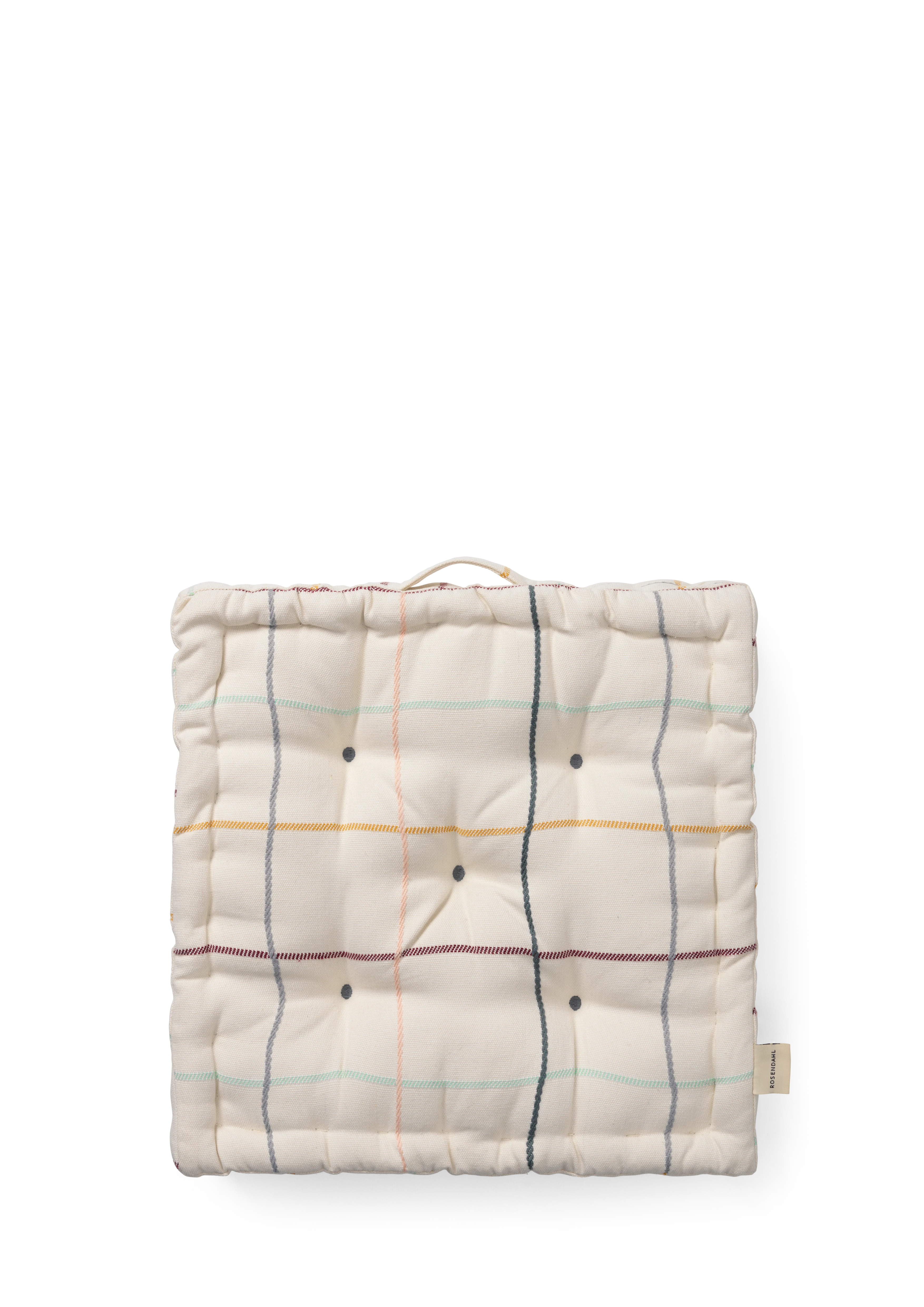 Outdoor Check Sitzkissen 40x8x40 cm von Rosendahl in der Farbe Multi, hergestellt aus Baumwollmischung