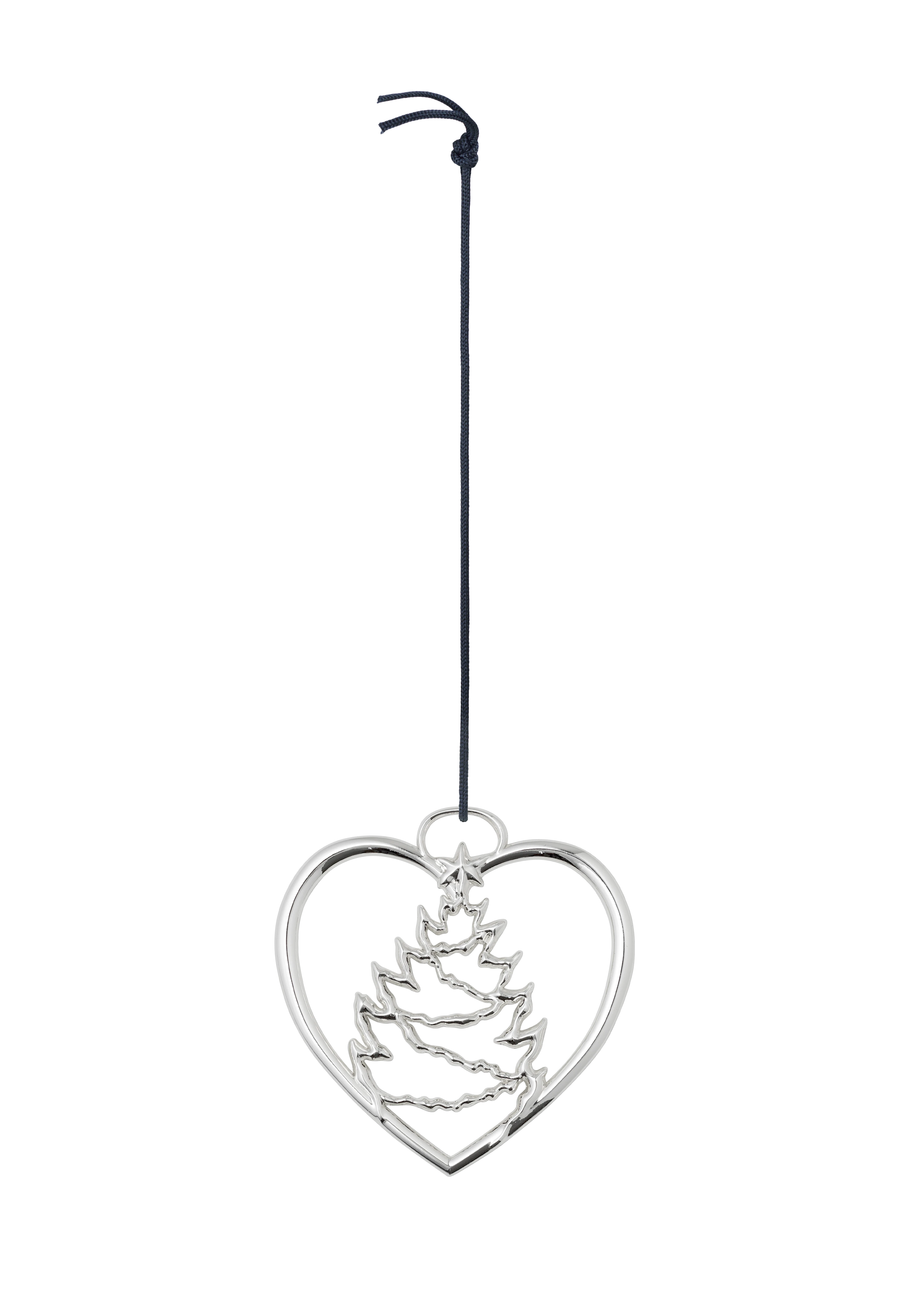 Hjerte juletre H7.5 fra Rosendahl i fargen Forsølvet, laget av Metall
