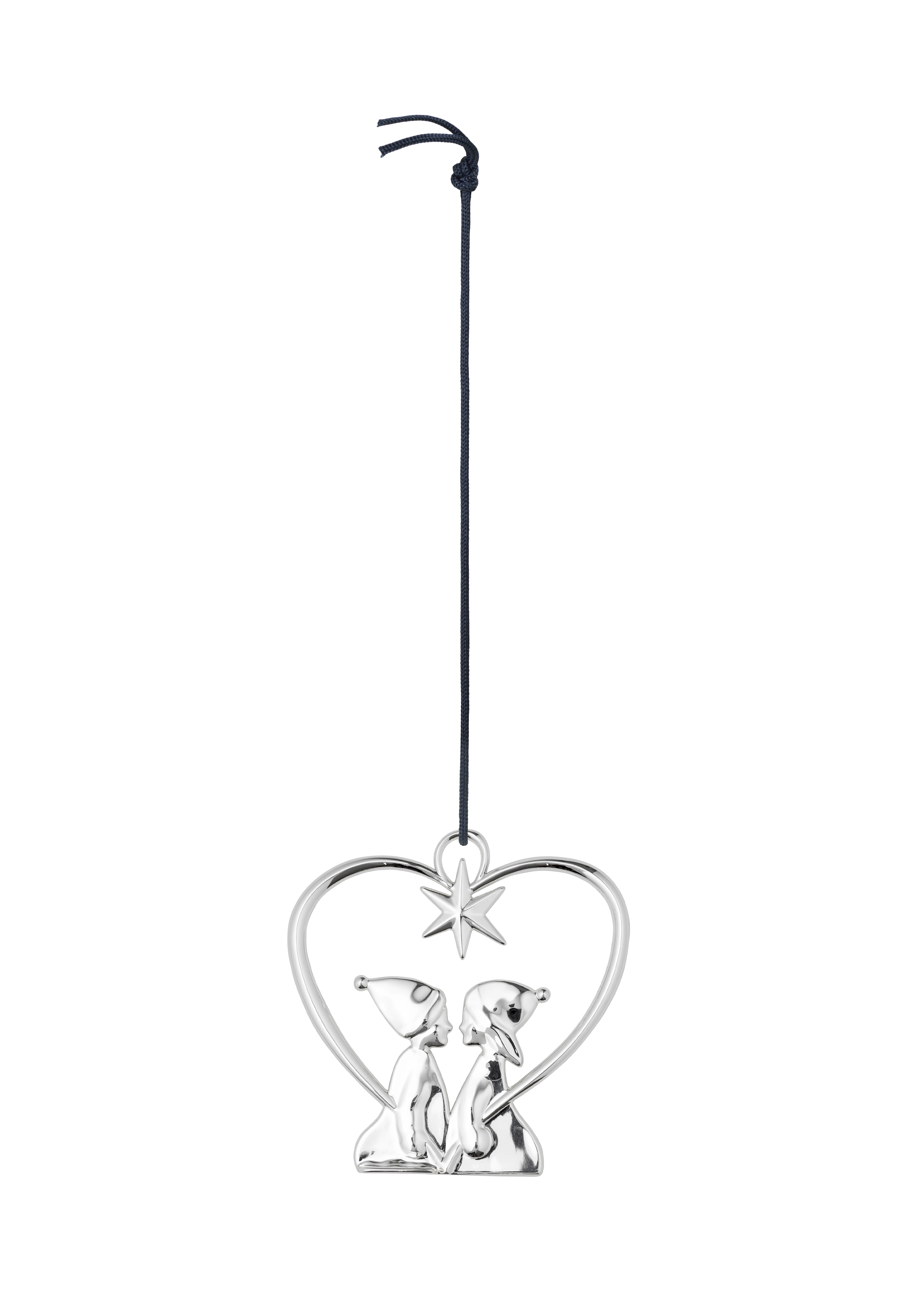 Hjärta med barn H 7 cm förgylld i silver H7 från Rosendahl i färgen Försilvrad, tillverkad av Metall