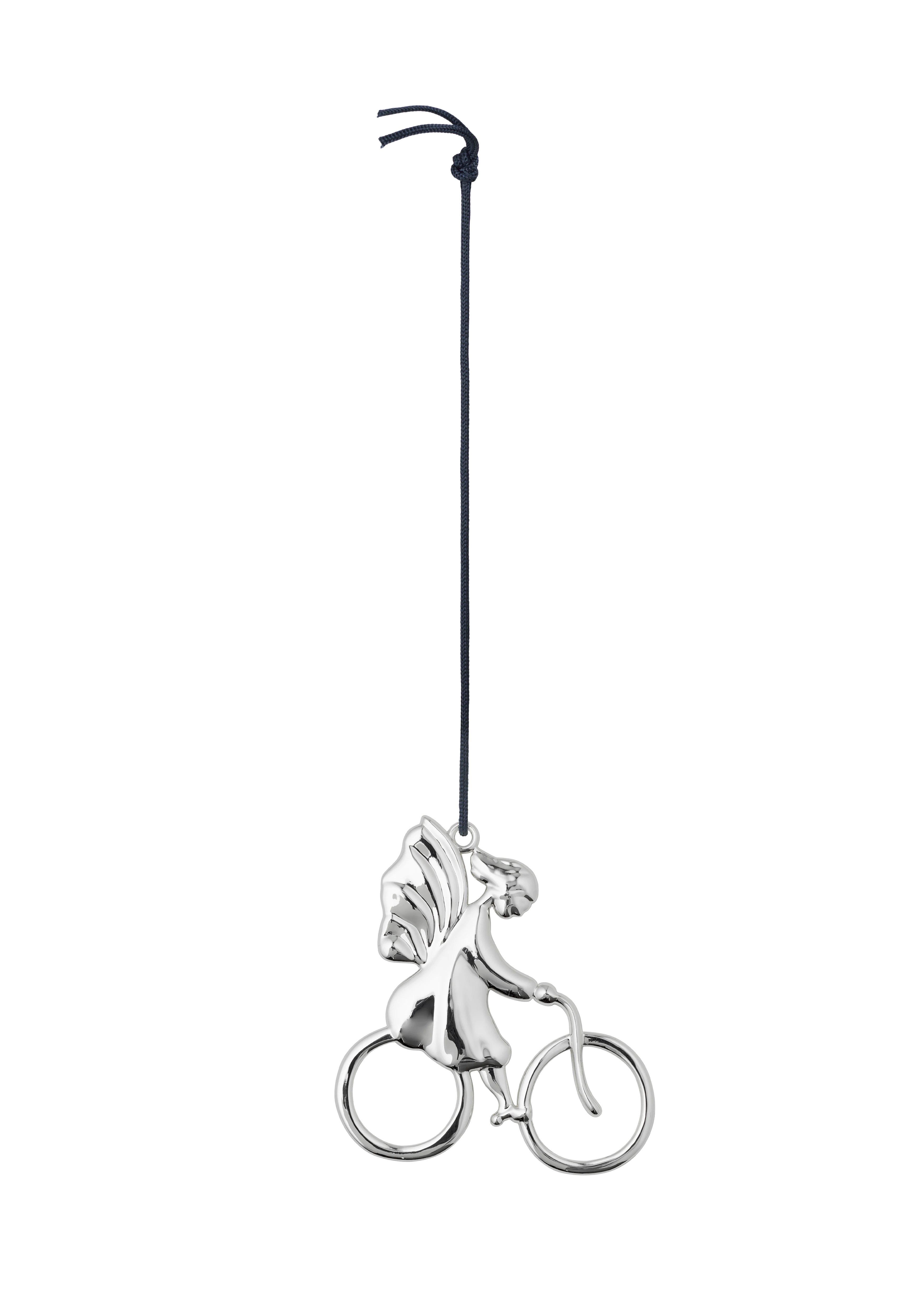 Angel girl on a bicycle H7 from Rosendahl in Silver Plated color, made of Metal