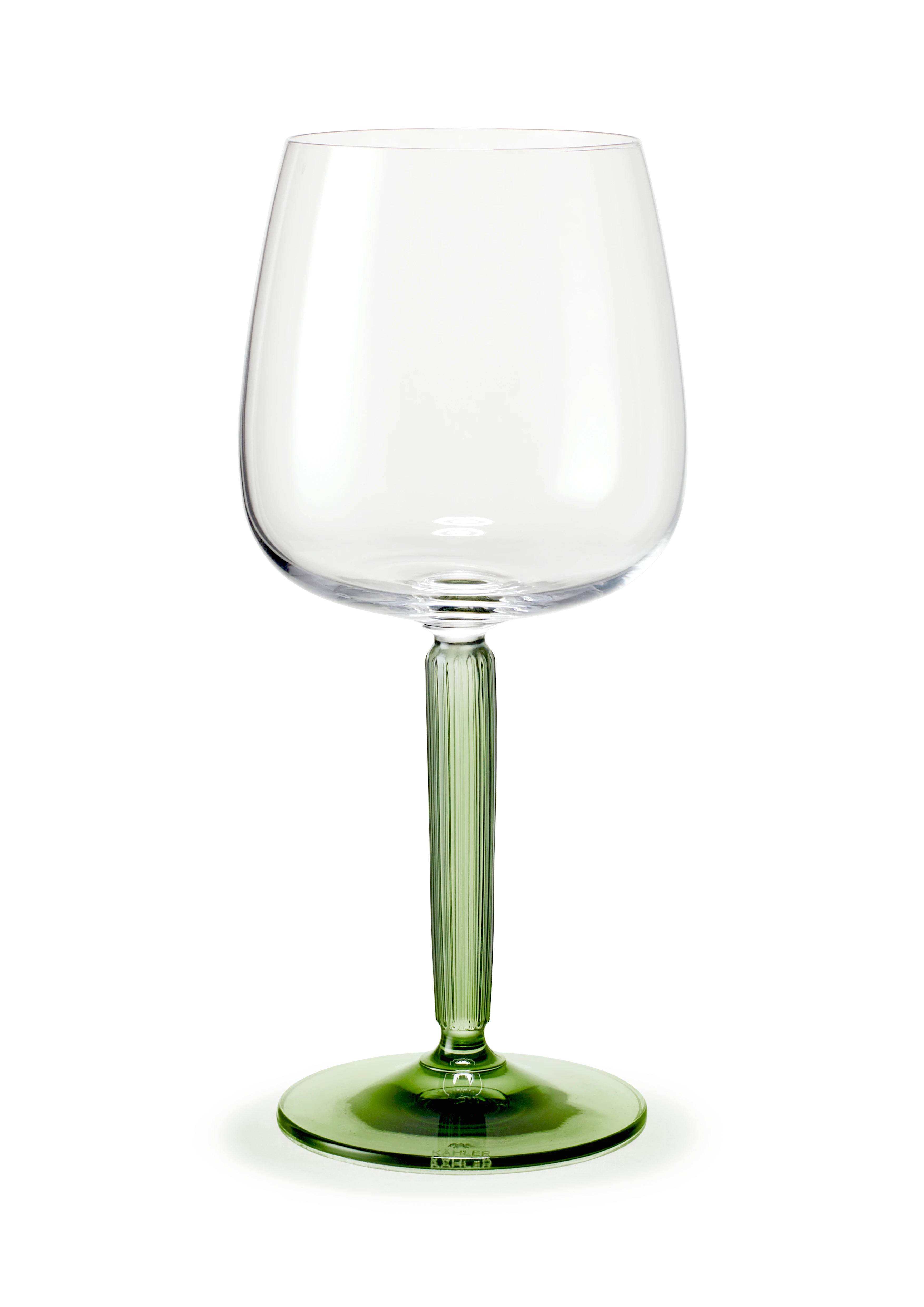 Rødvinsglas 49 cl 2 stk. fra Kähler i farven Grøn, lavet af Glas