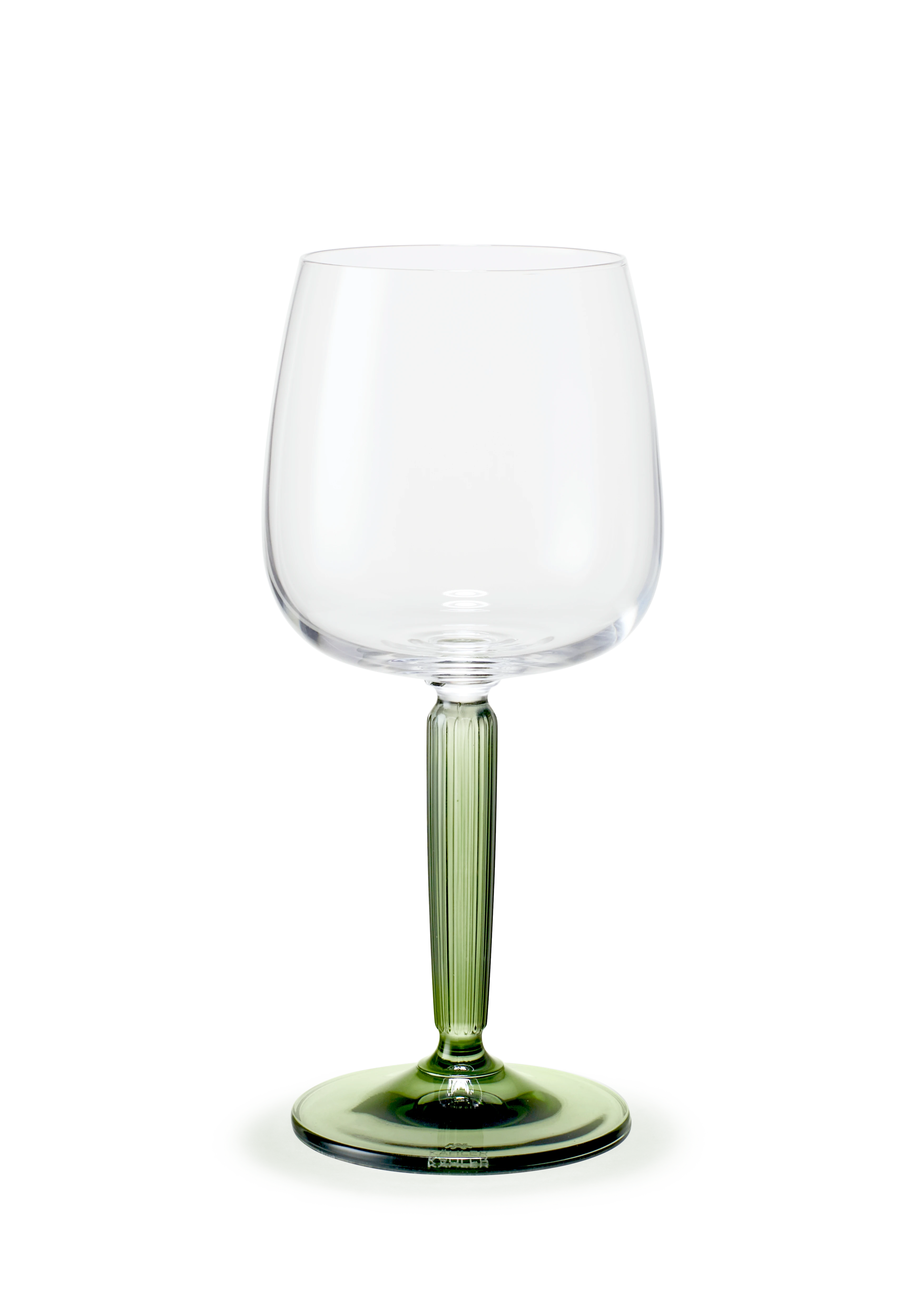 Hvidvinsglas 35 cl 2 stk. fra Kähler i farven Grøn, lavet af Glas