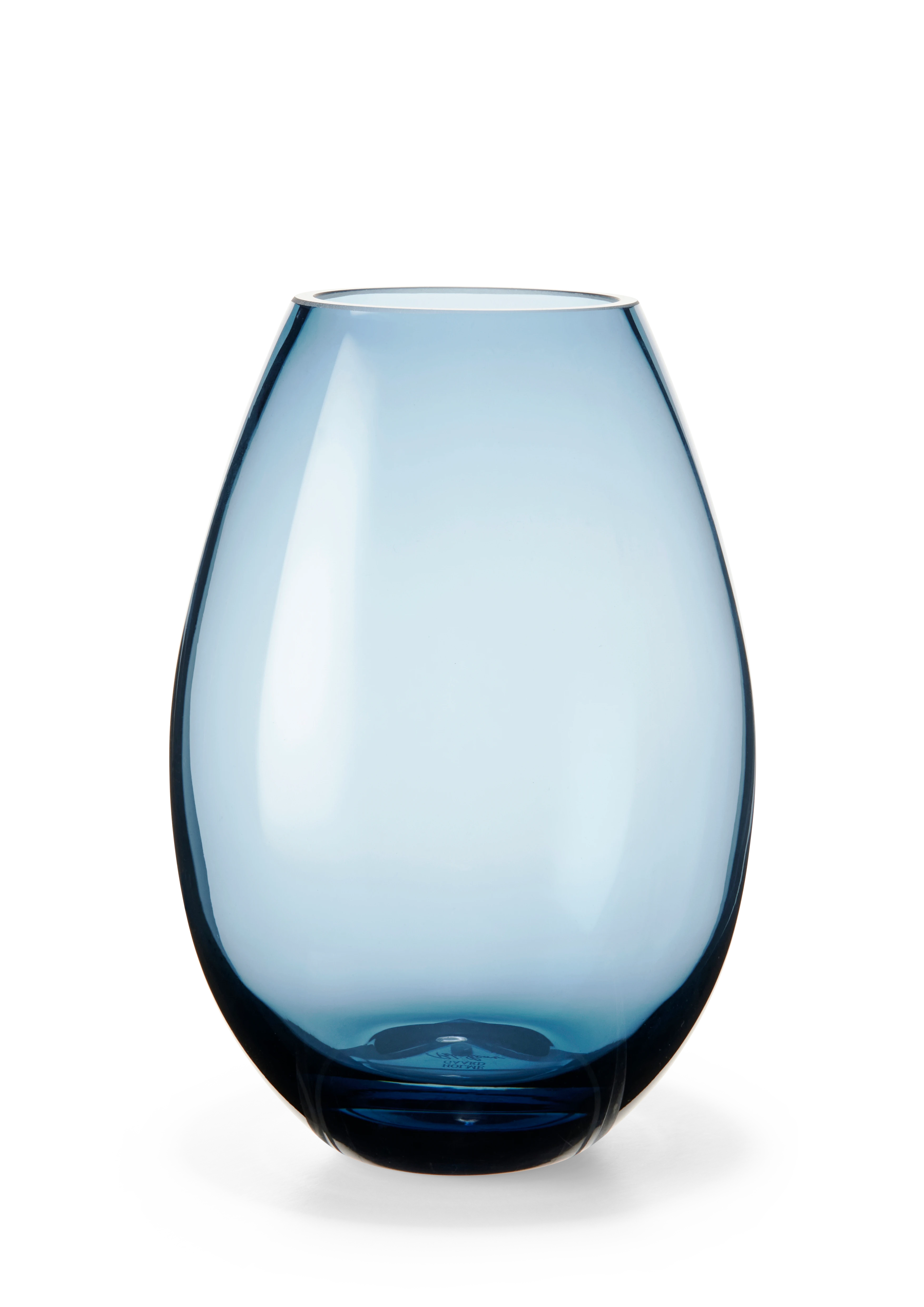 Vase H20.5 cm fra Holmegaard i farven Mørk blå, lavet af Glas