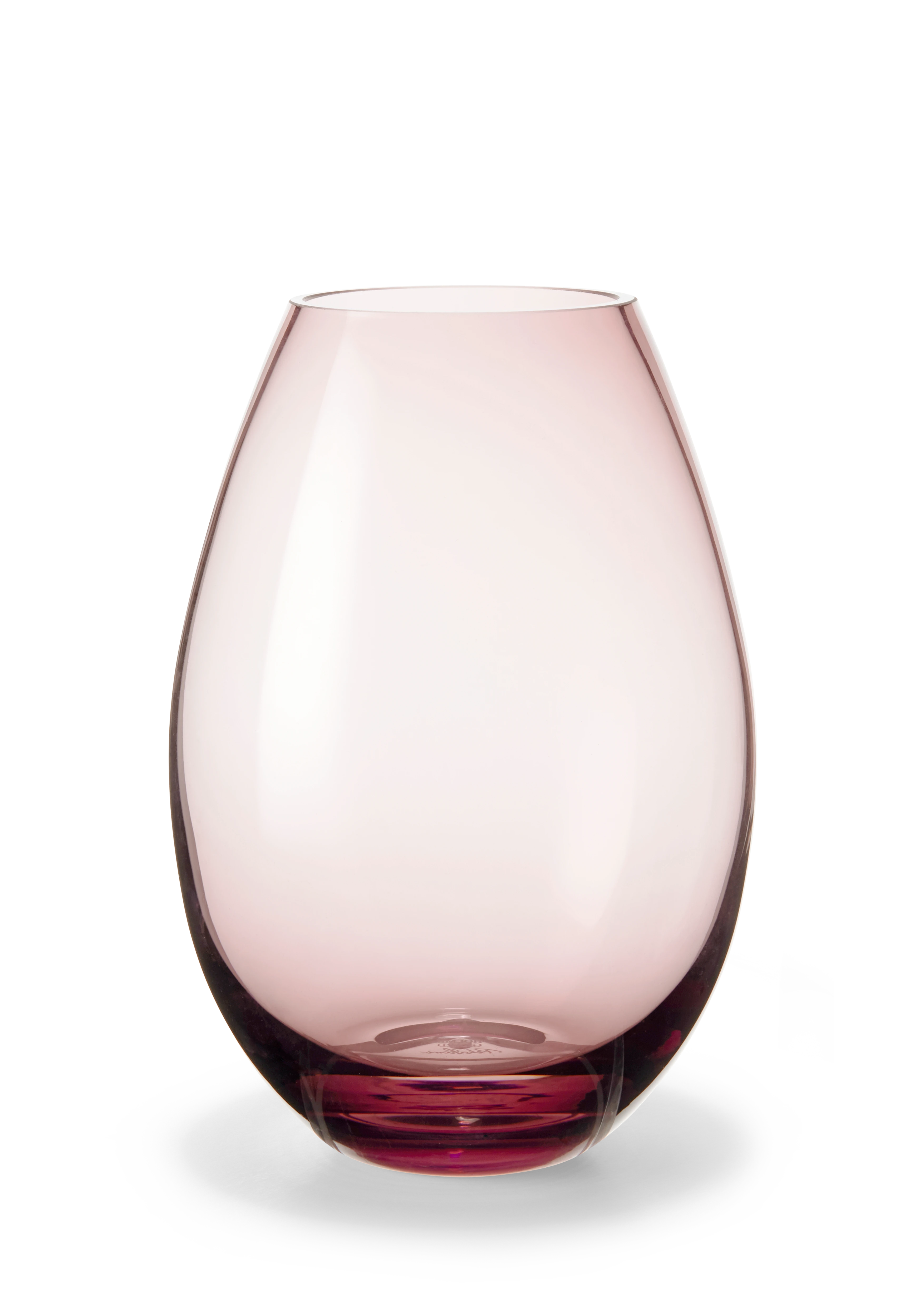 Vas H20.5 cm från Holmegaard i färgen Rosa, tillverkad av Glas