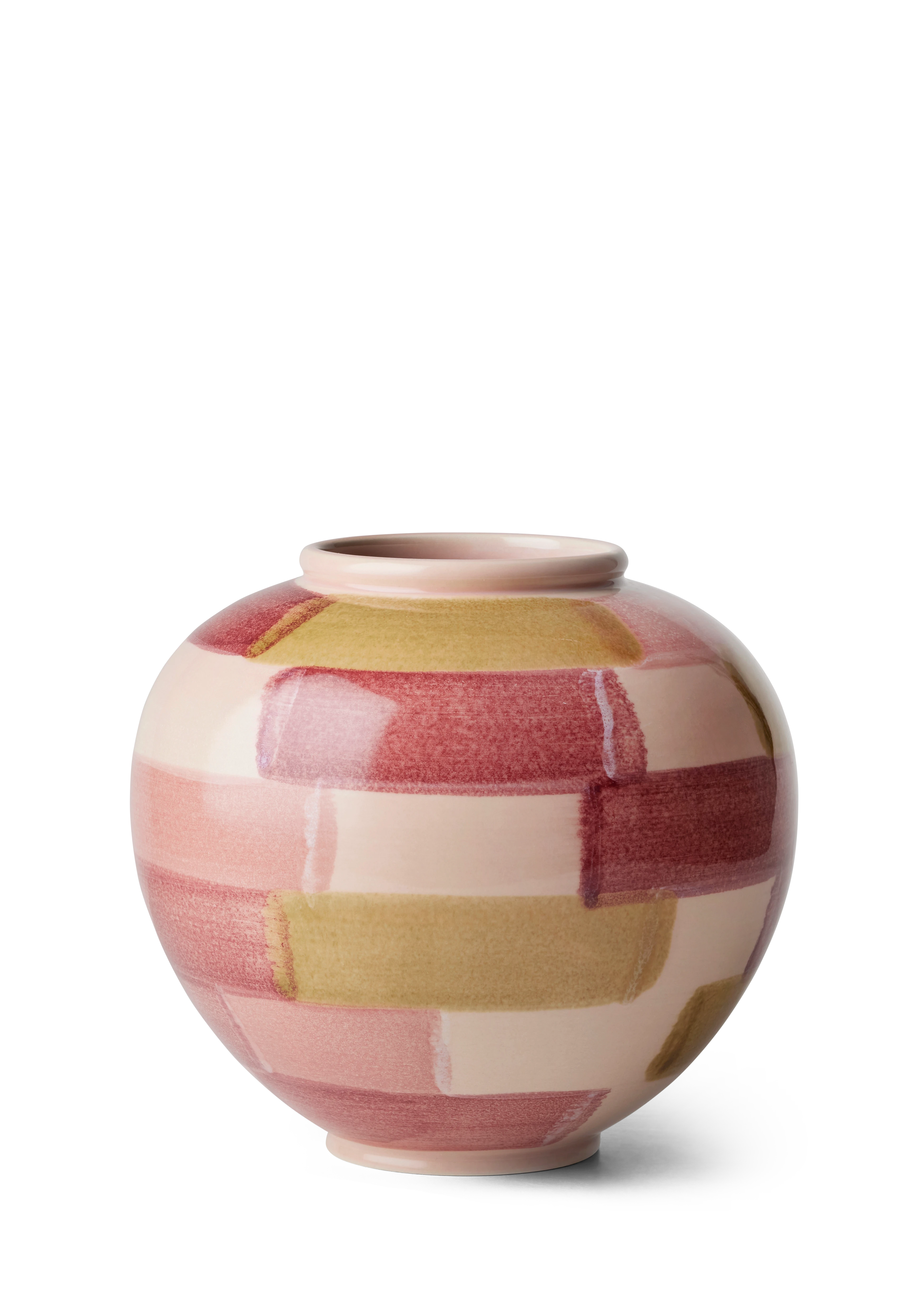 Vase H20 cm from Kähler  in Rose/Brown color, made of Ceramics