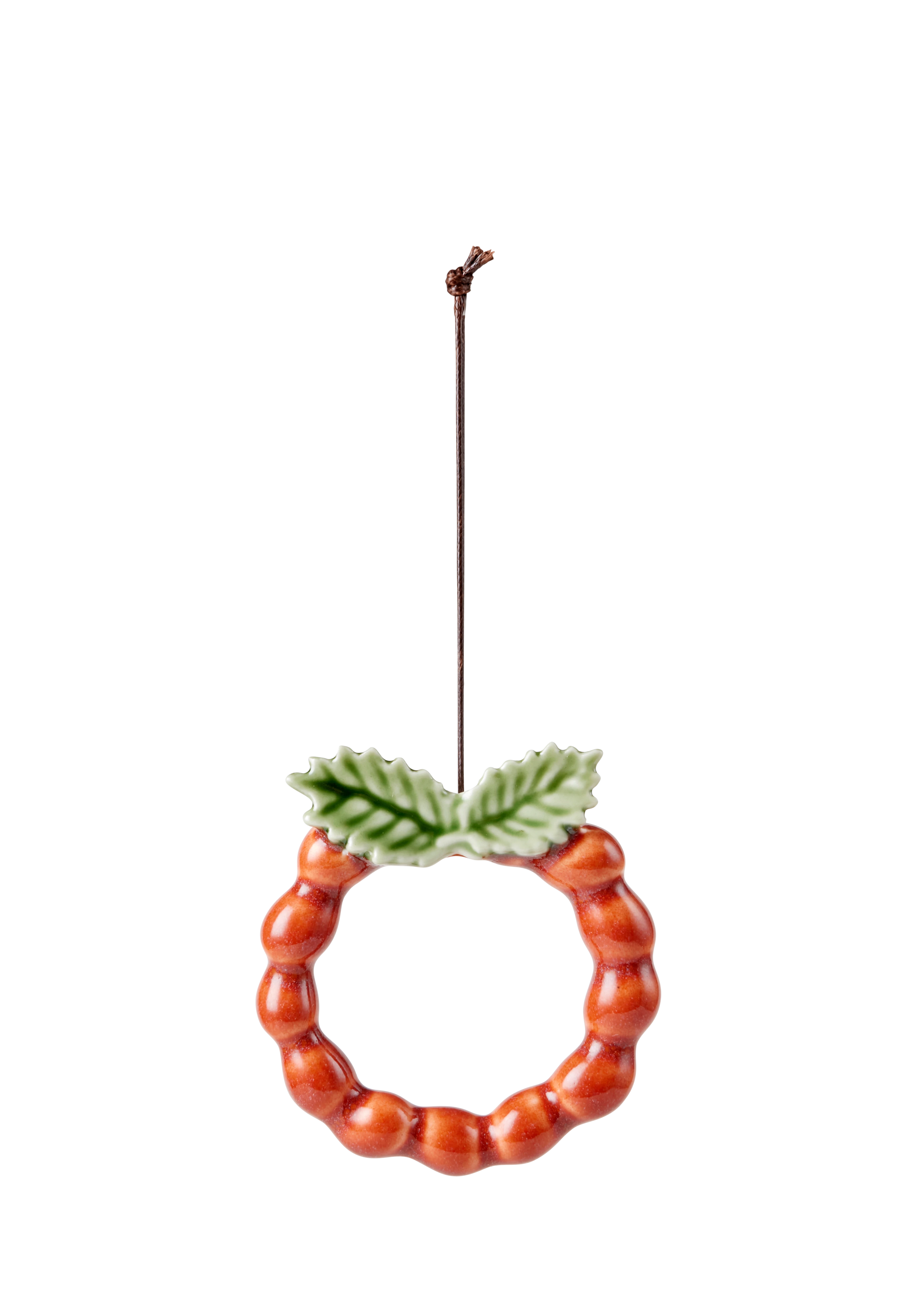Wreath Ornament H7 from Kähler  in Red color, made of Ceramics