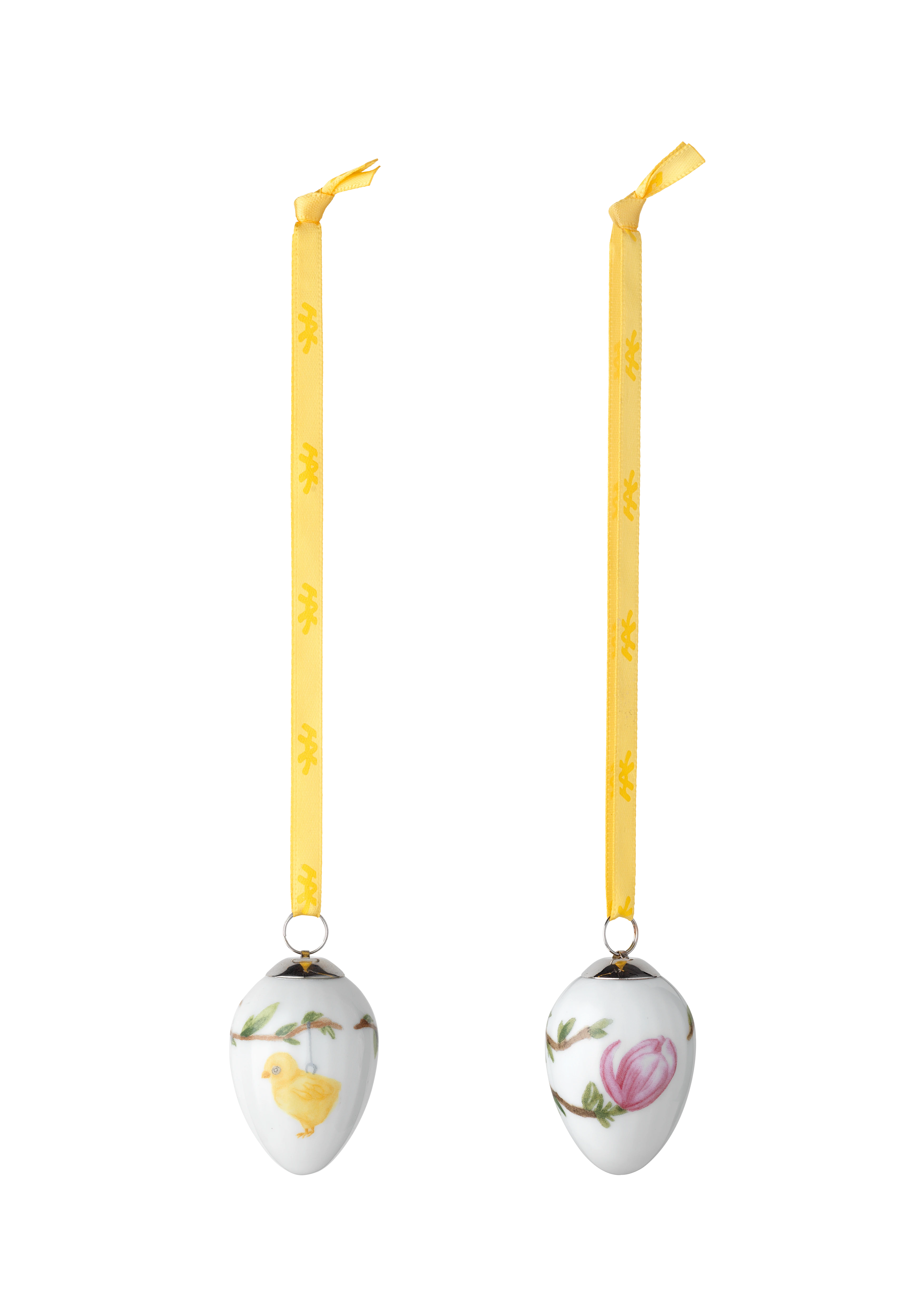 Hängeschmuck H4.7 cm 2 Stck. von Kähler in der Farbe Weiss mit Dekoration, hergestellt aus Keramik