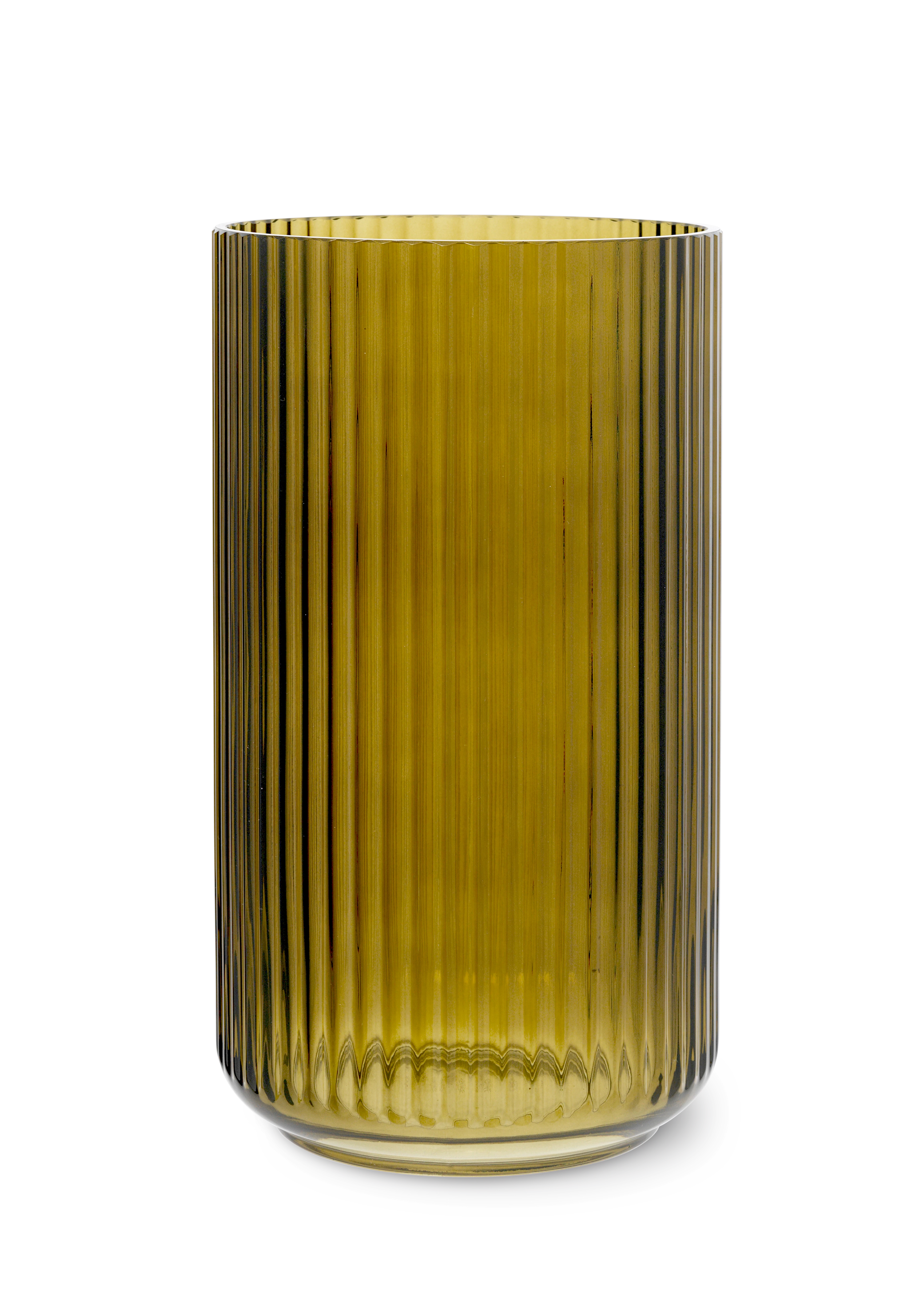 Vas H31 cm från Lyngby Porcelæn i färgen Olivgrön, tillverkad av Glas