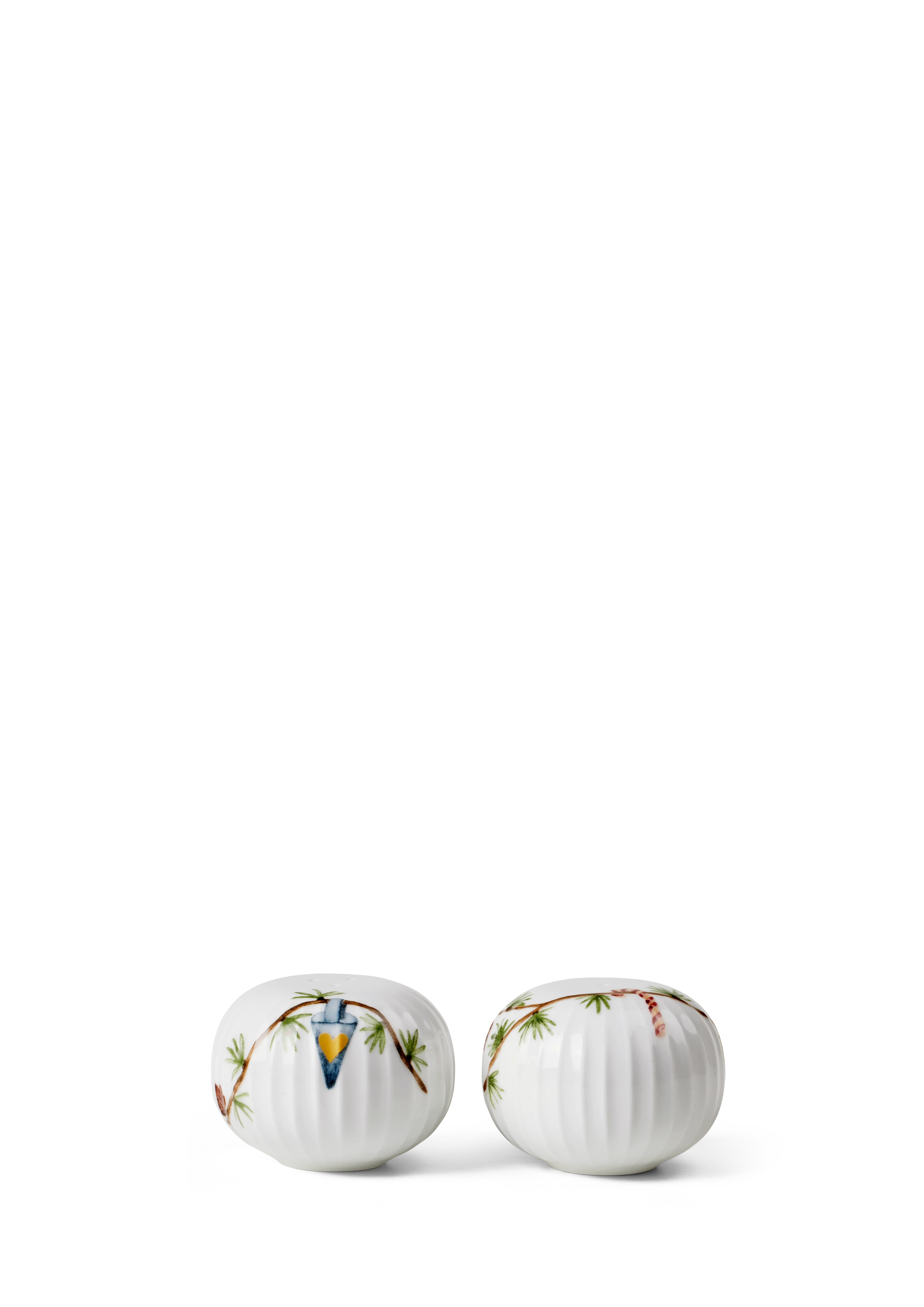 Salt and pepper set H5 cm from Kähler  in White w. deco color, made of Ceramics