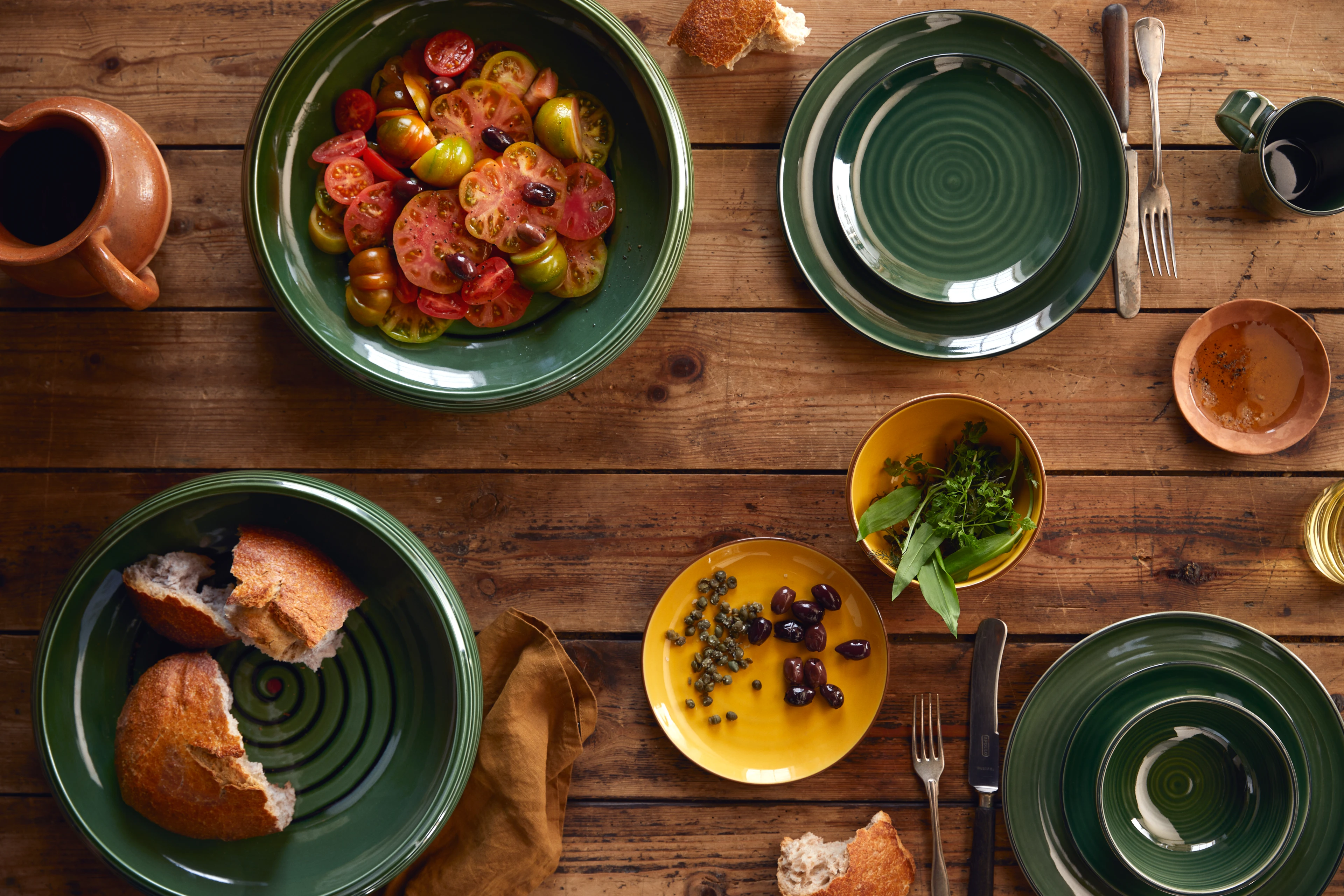 Plate Ø19 cm from Kähler  in Sage green color, made of Ceramics