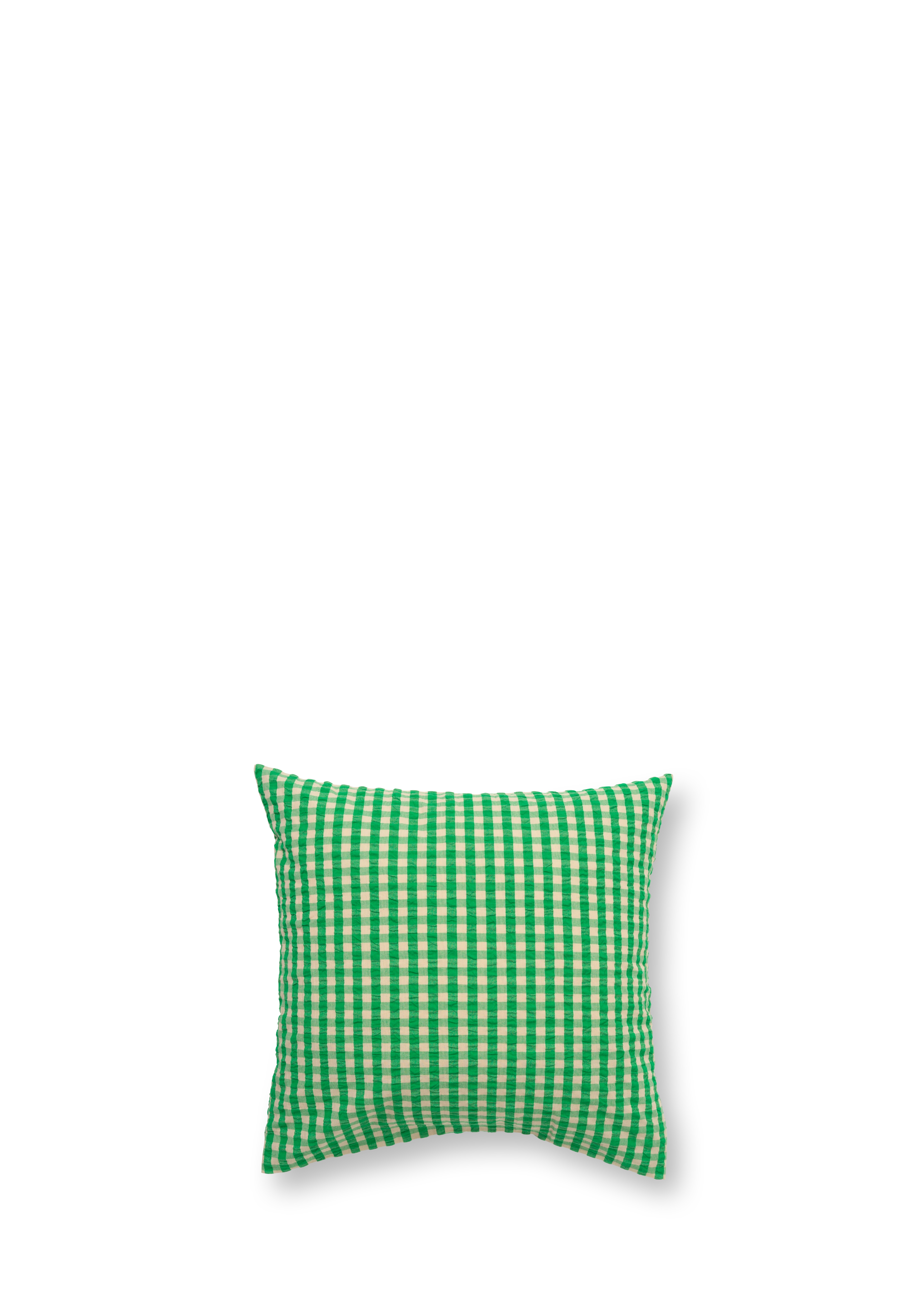 Pillowcase 63x60 cm from JUNA in Green/Sand color, made of Cotton