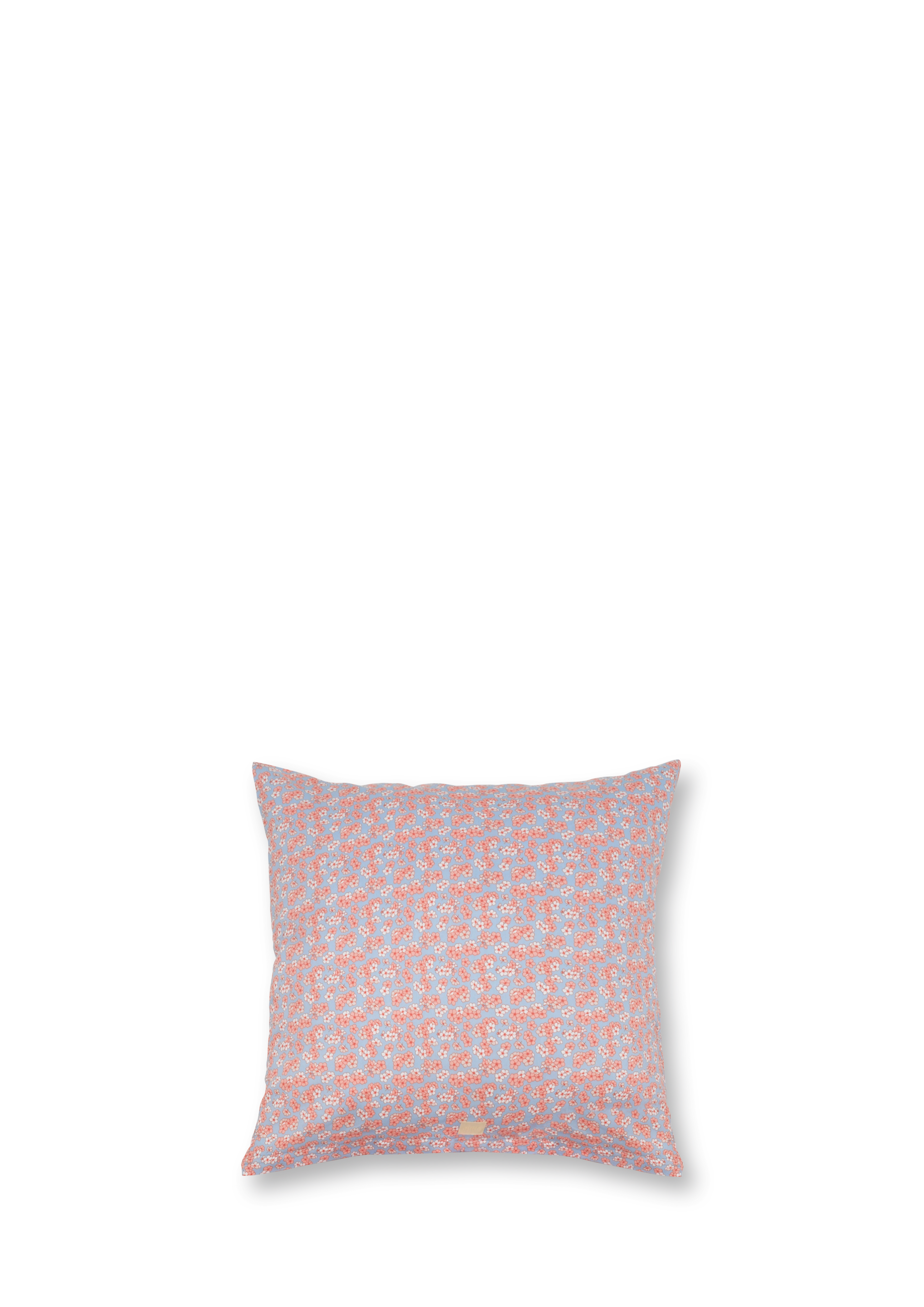 Pudebetræk 63x60 cm fra JUNA i farven Lys blå/Rosa, lavet af Bomuldssatin