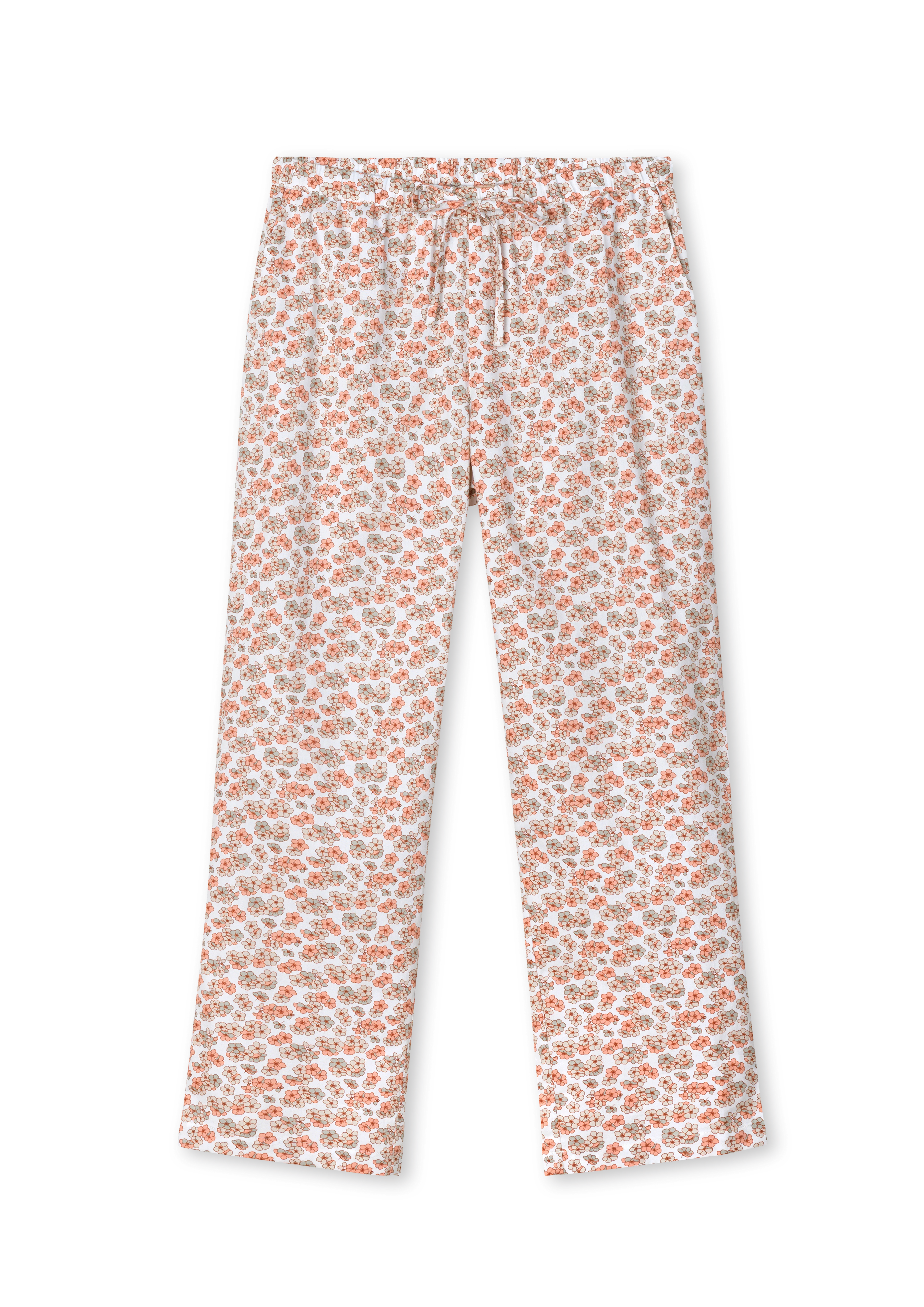 Barbara Pants XS fra JUNA i fargen Hvit/Rosa, laget av Bomullsateng
