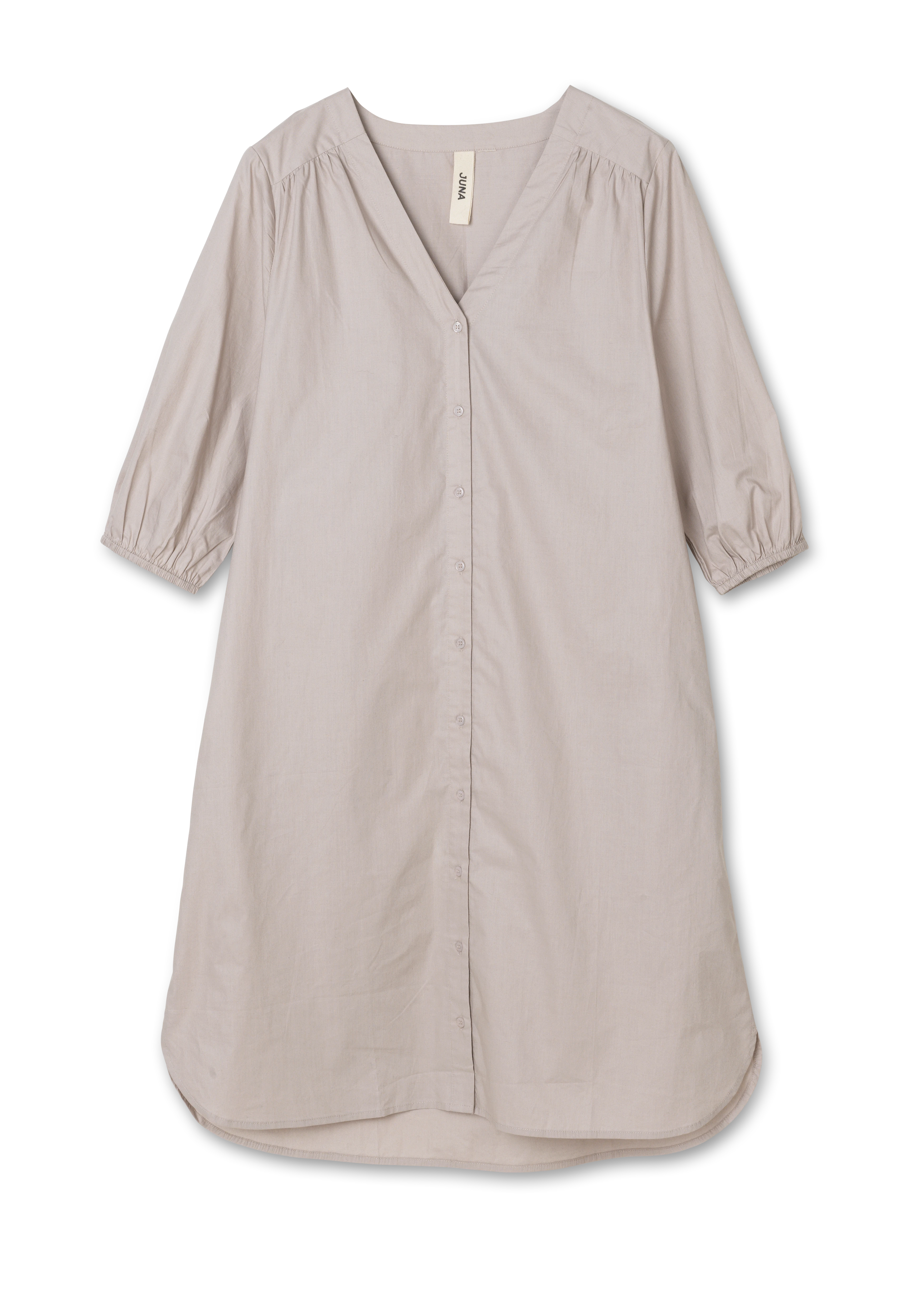 Laura dress M/L von JUNA in der Farbe Grau, hergestellt aus Baumwolle