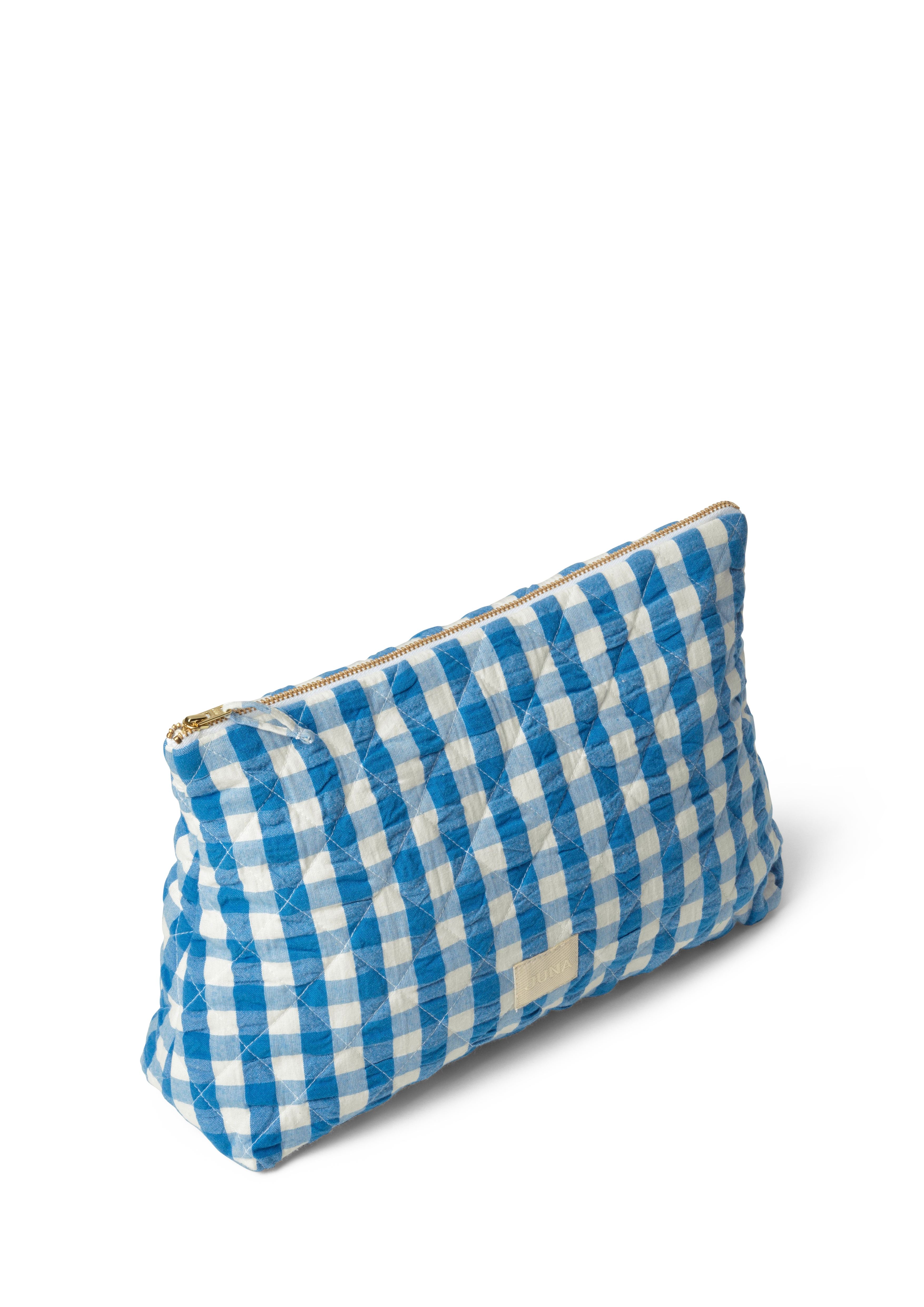Karla Toiletry Bag 30x10x20 cm from JUNA in Blue/Birch color, made of Cotton