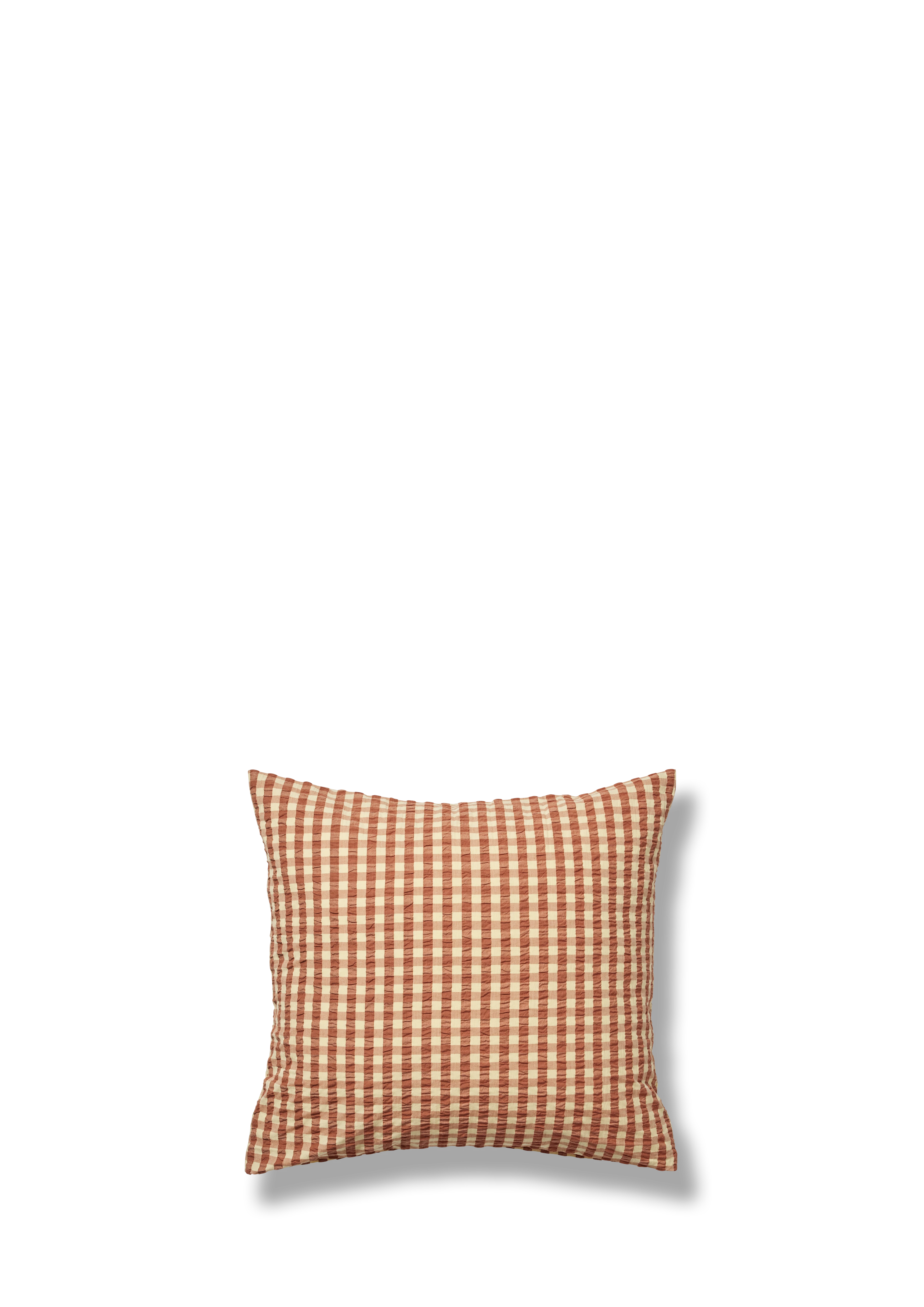 Örngott 63x60 cm från JUNA i färgen Cinnamon/Yellow, tillverkad av Bomull