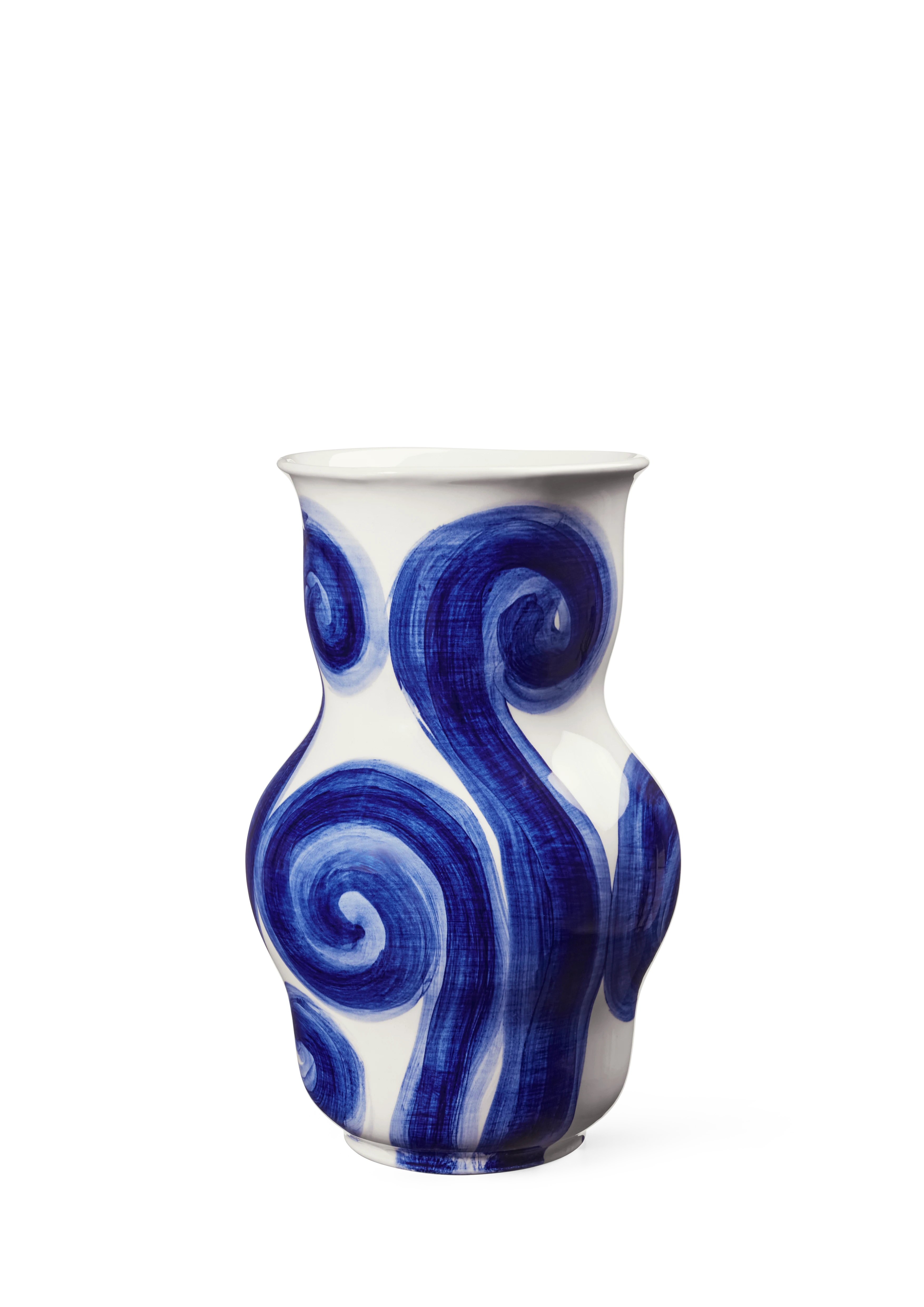 Vase H22.5 cm fra Kähler i fargen Blå, laget av Keramikk