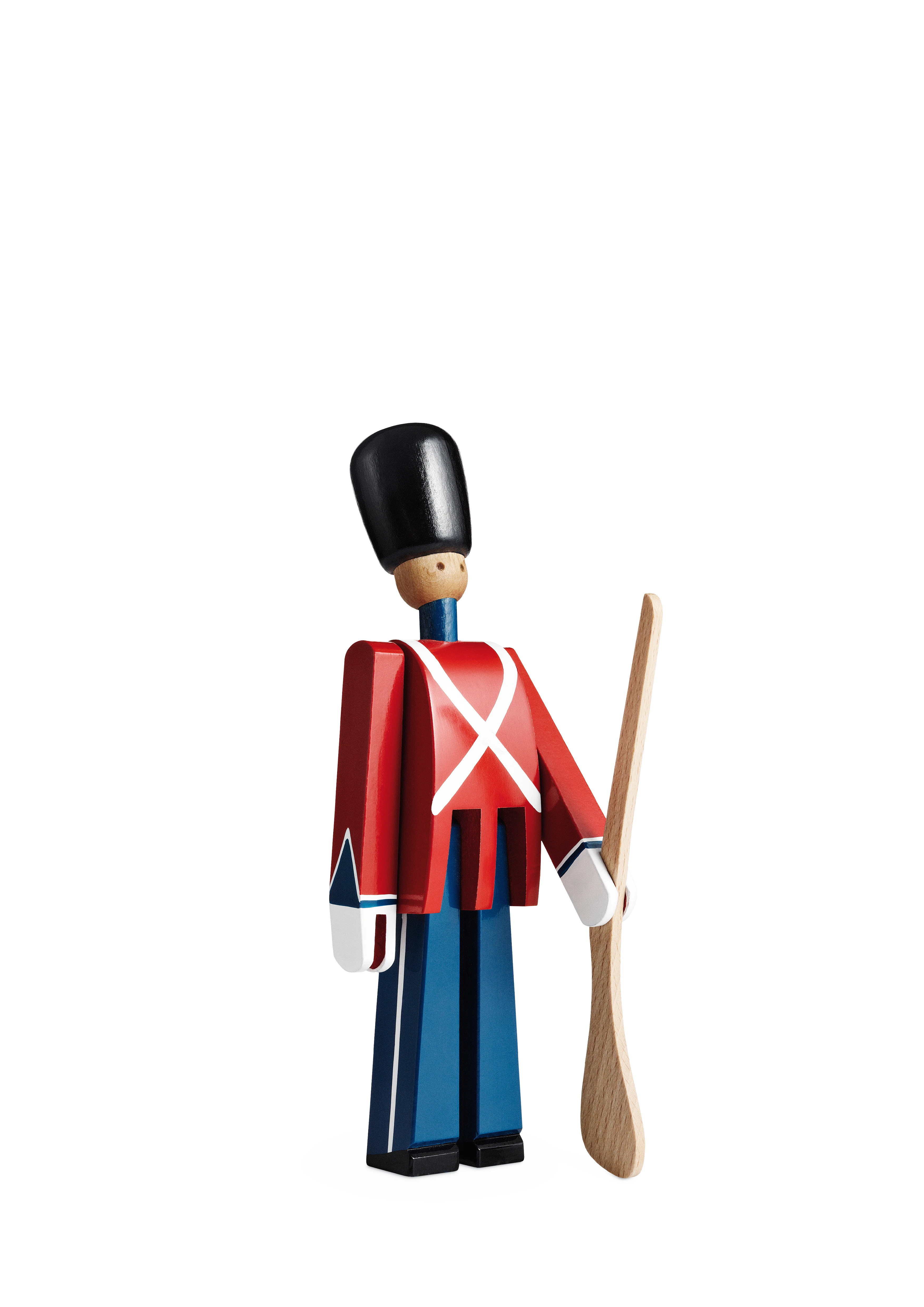 Soldat mit Gewehr klein von Kay Bojesen in der Farbe Rot/Blau/Weiss, hergestellt aus Holz
