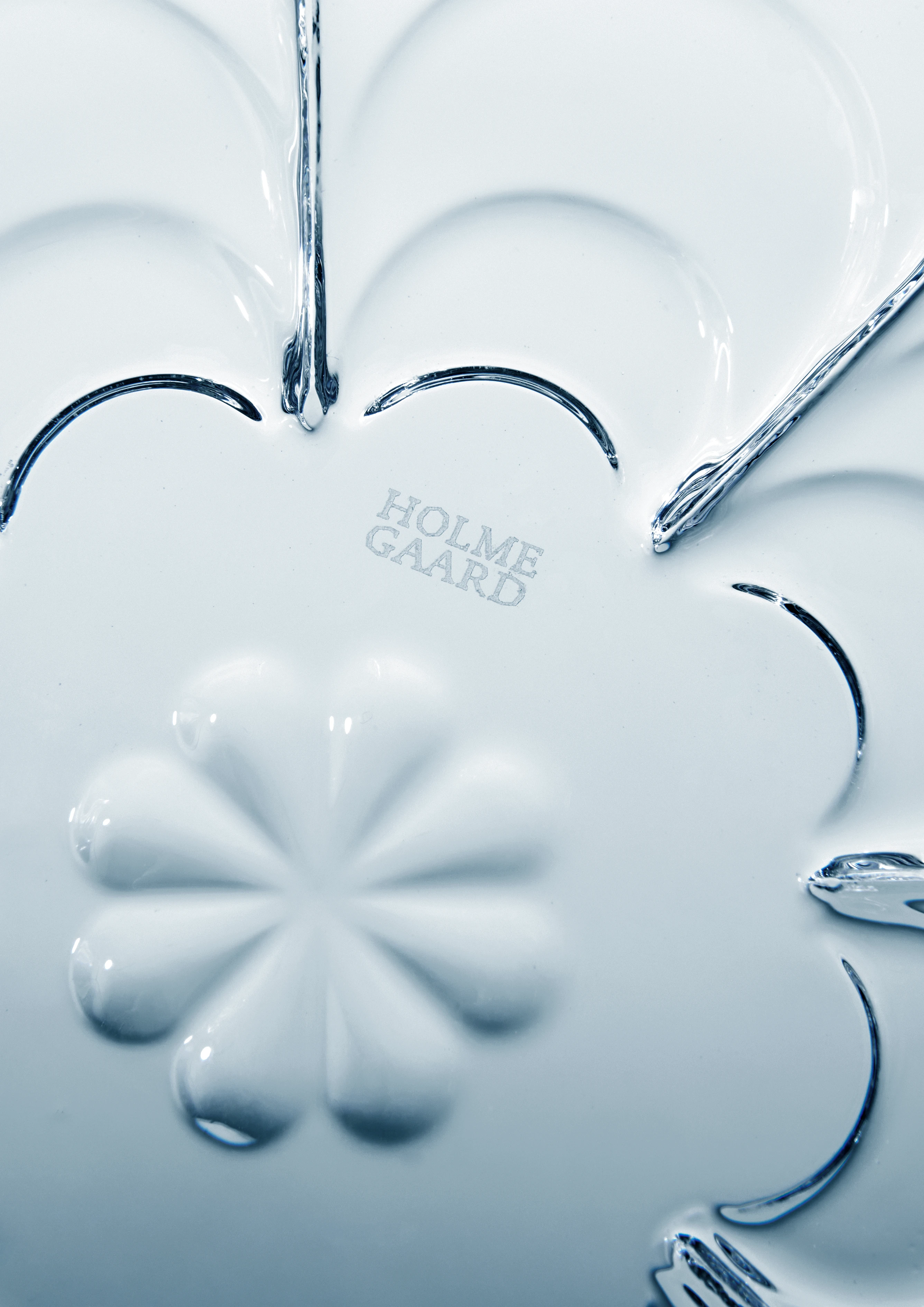 Vase H19 cm from Holmegaard in Blue Iris color, made of Glass