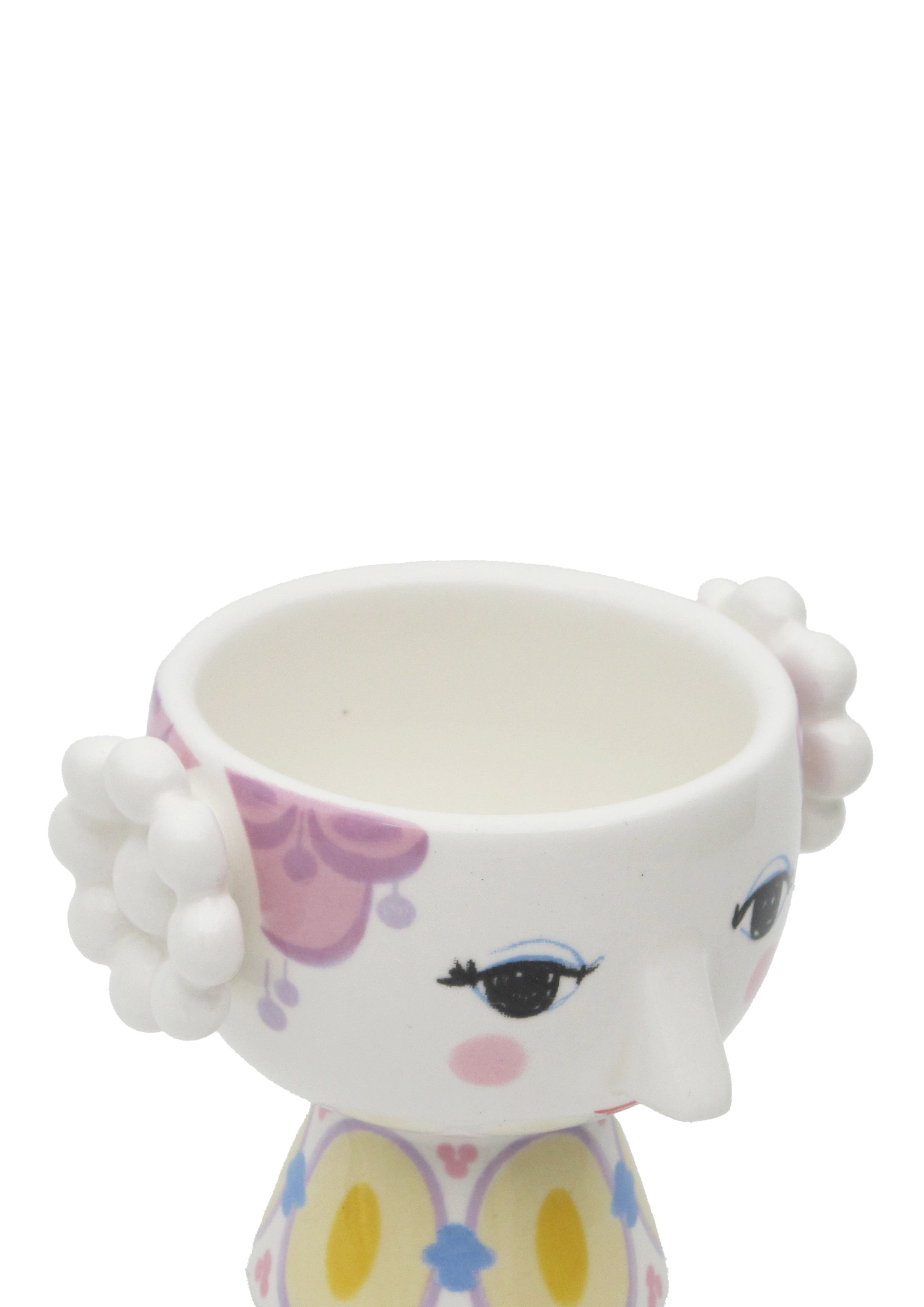 Telyslykt Ø6.5 cm 2 stk. fra Bjørn Wiinblad i fargen Gul/Lavendel, laget av Keramikk