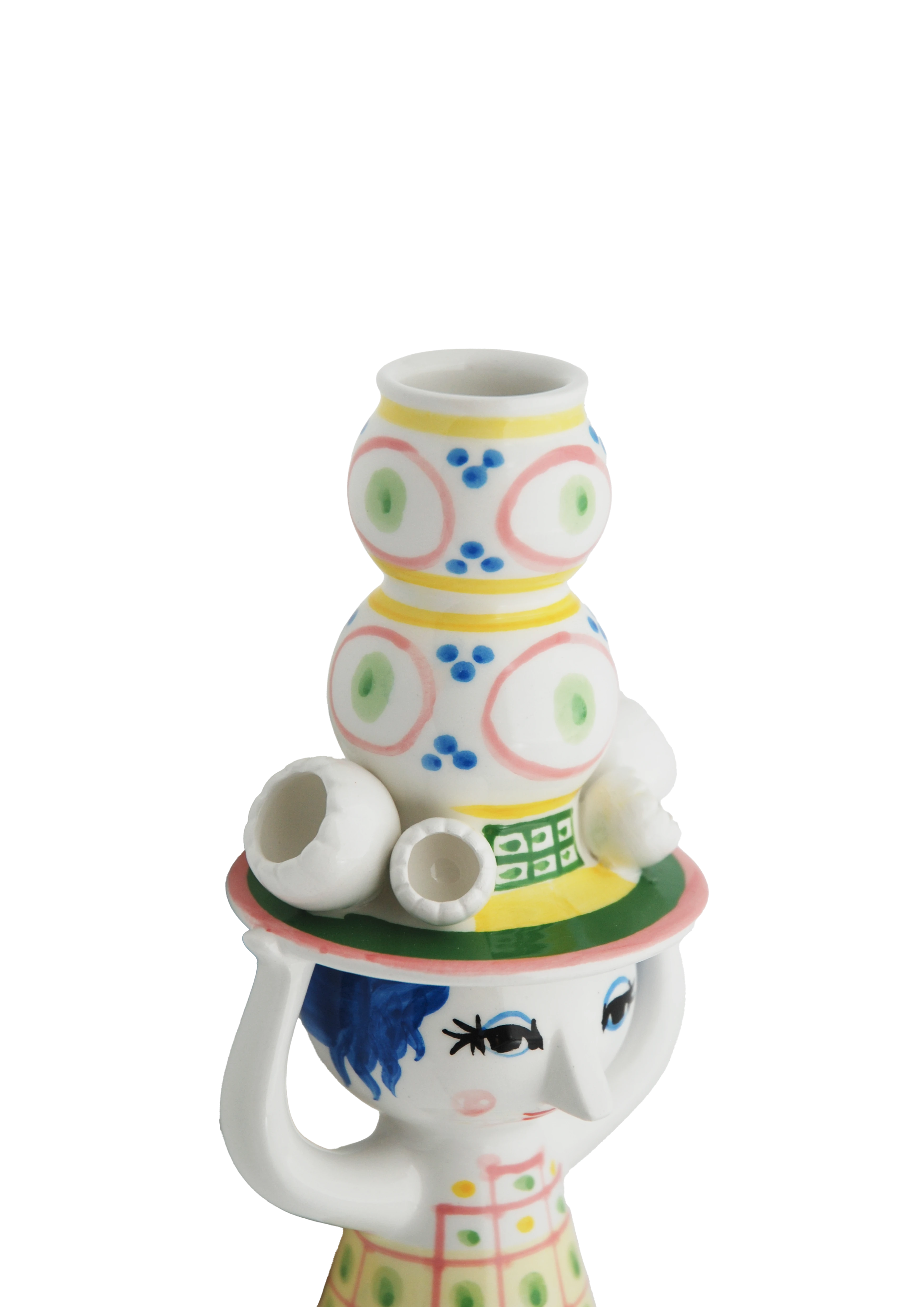 Bjørn Wiinblad Candle holder H16 cm in Pink