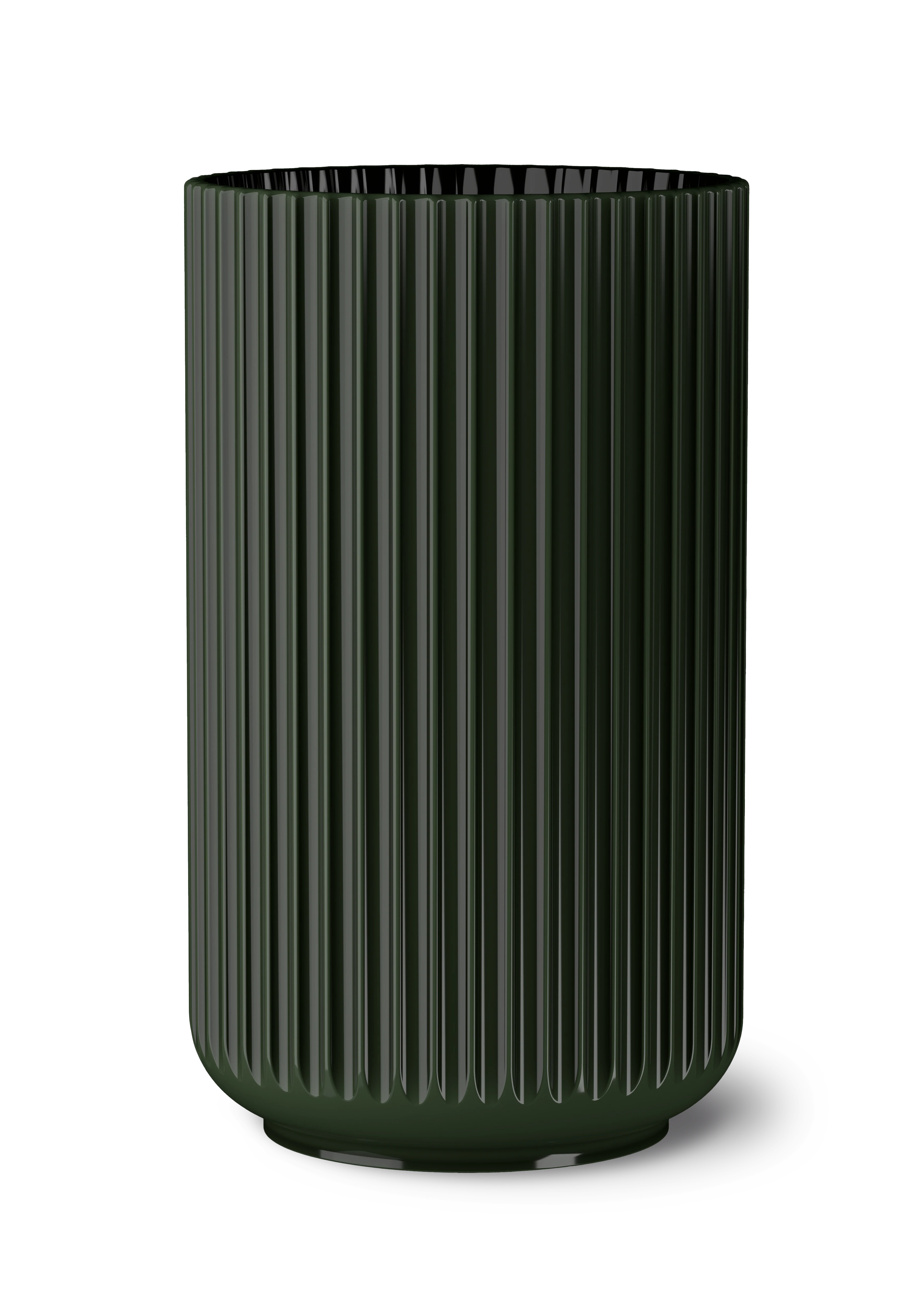 Vase H31 cm from Lyngby Porcelæn in Dark green color, made of Ceramics