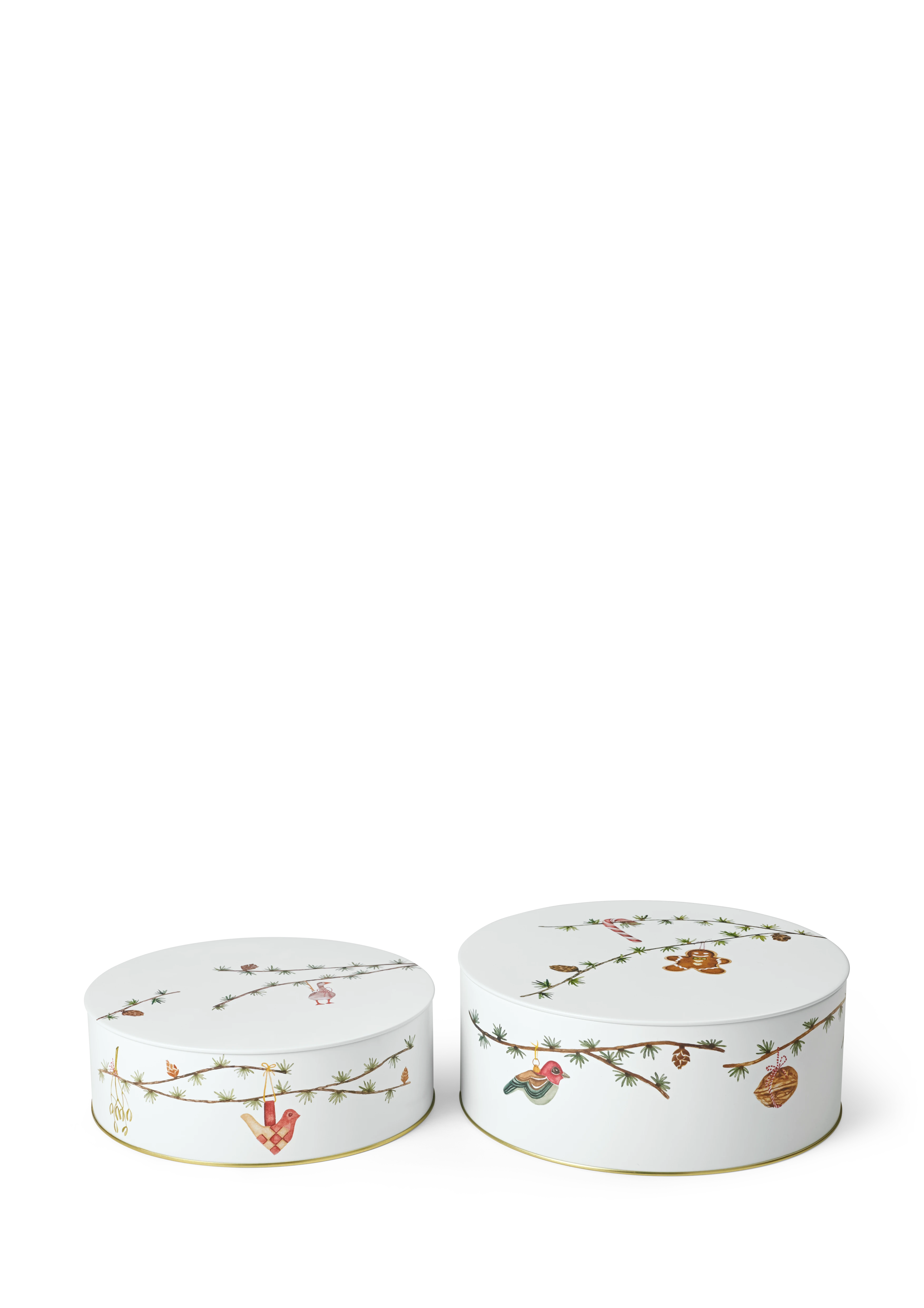 Storage Tin Ø20/Ø22 2023 2 pcs. from Kähler  in White w. deco color, made of Metal