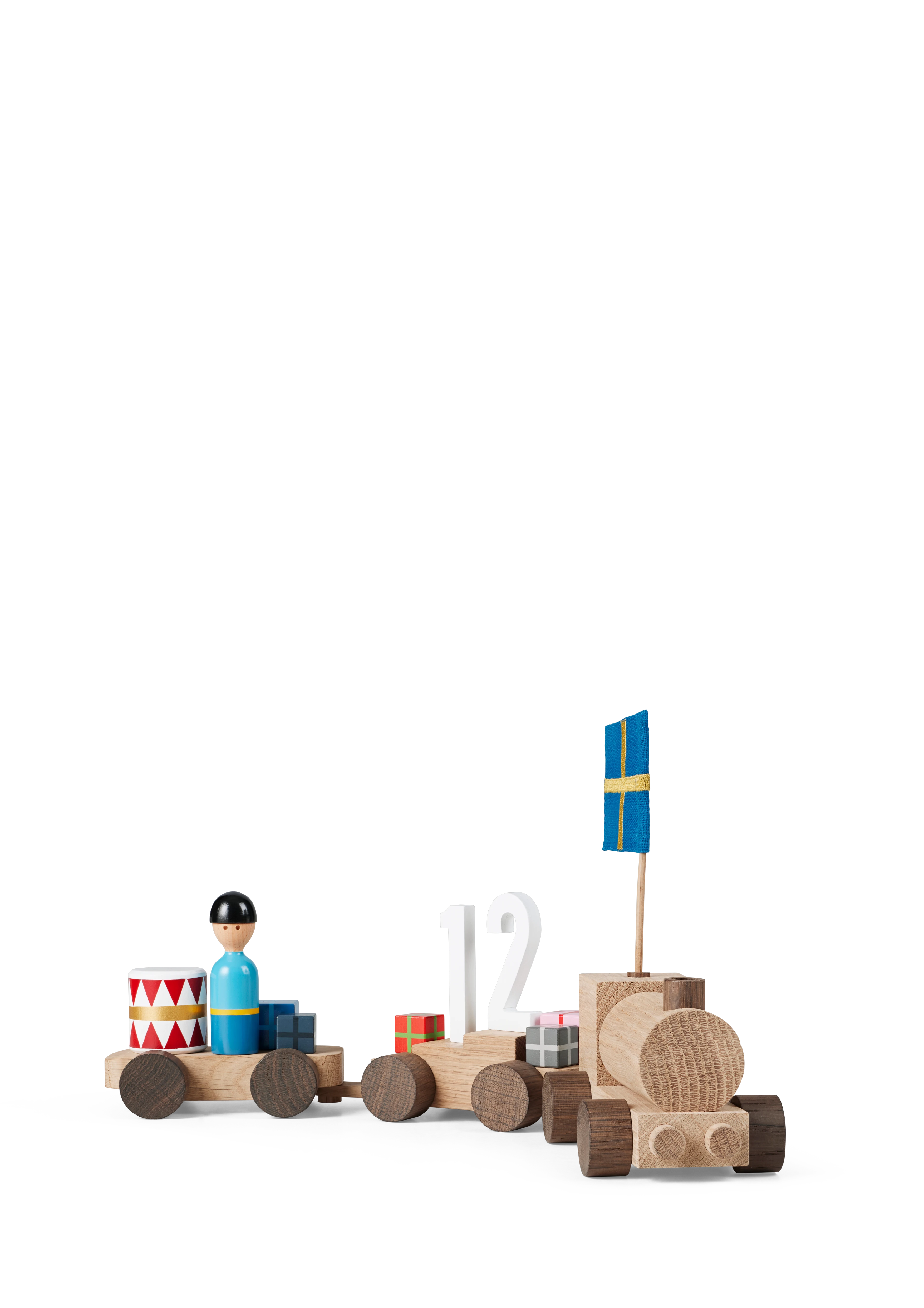 Birthday Train Swedish from Kay Bojesen in Oak/Smoked oak color, made of Wood