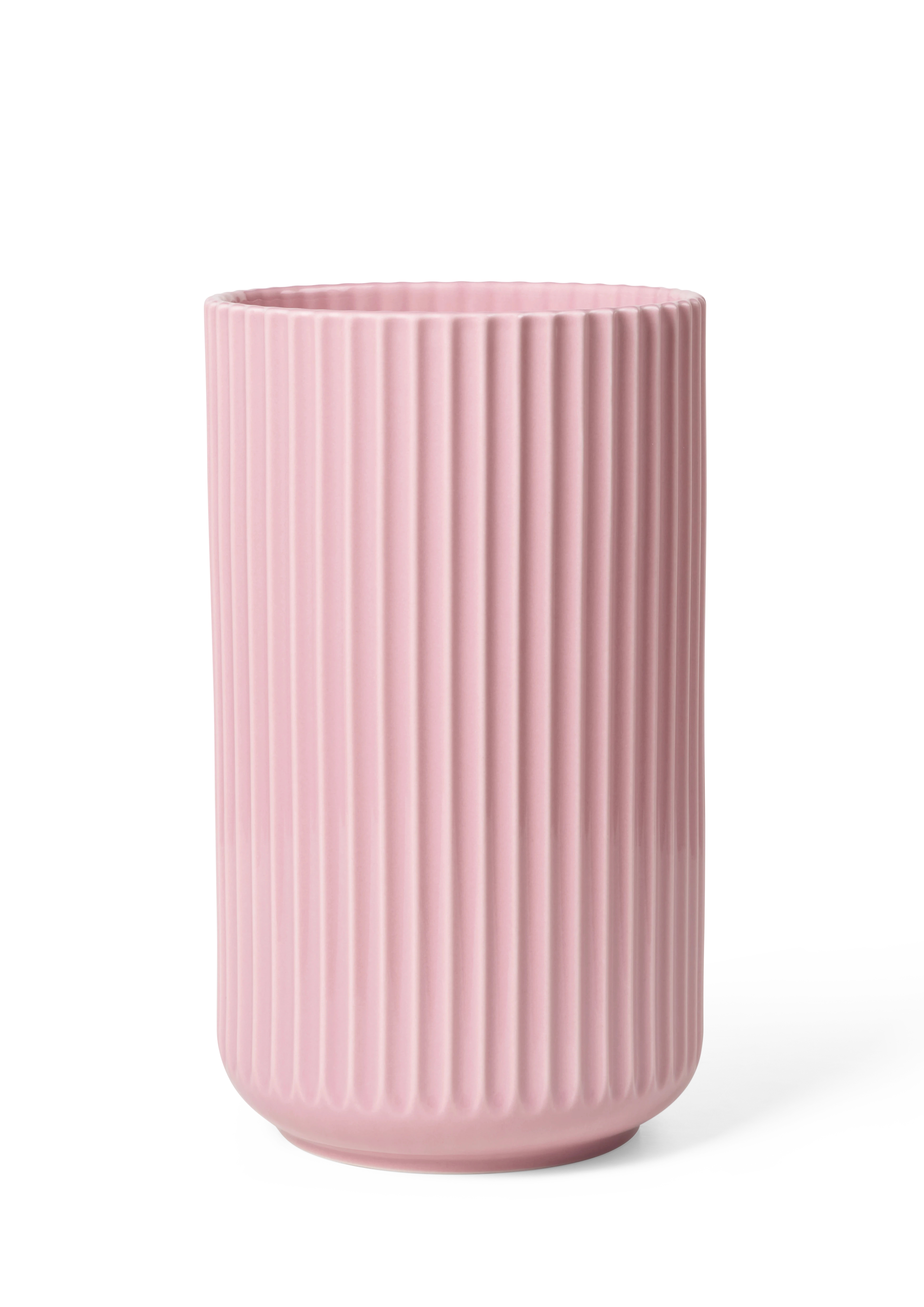 Vase H25 cm from Lyngby Porcelæn in Rose color, made of Ceramics