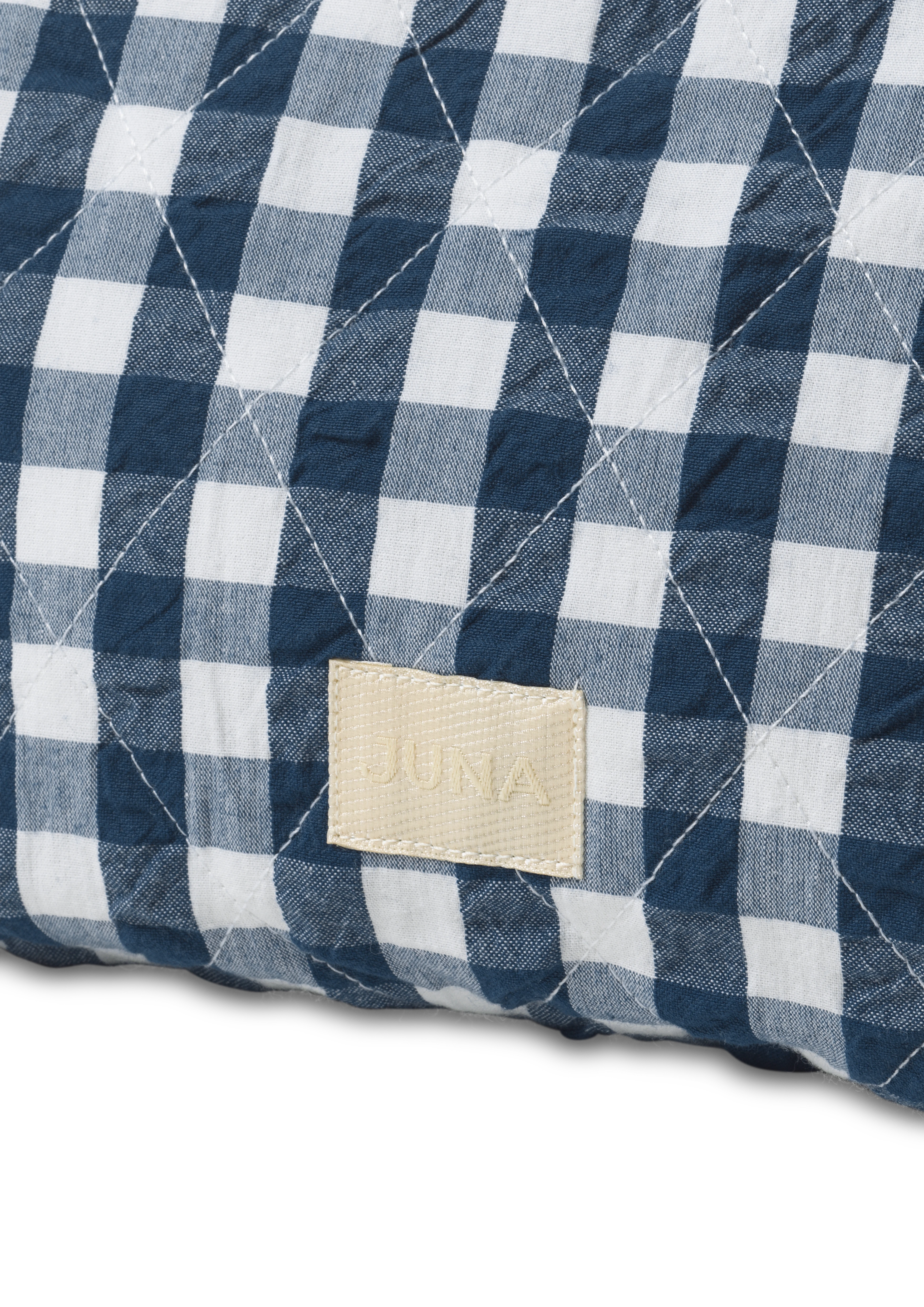 Nola Makeup bag 23x5x15 cm from JUNA in Dark blue/White color, made of Cotton