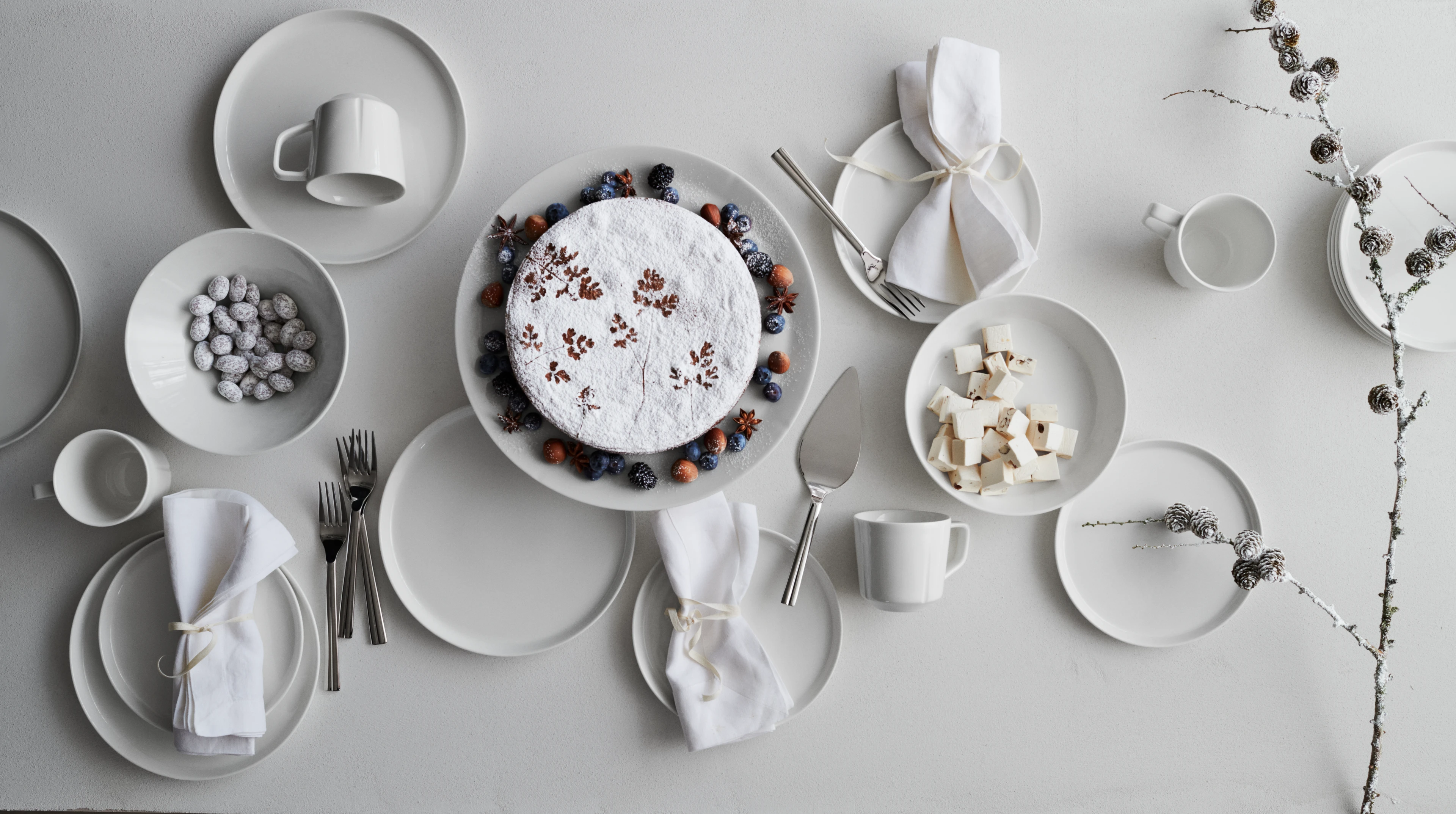 Dinner plate Ø25 cm 4 pcs. from Rosendahl in White color, made of Ceramics