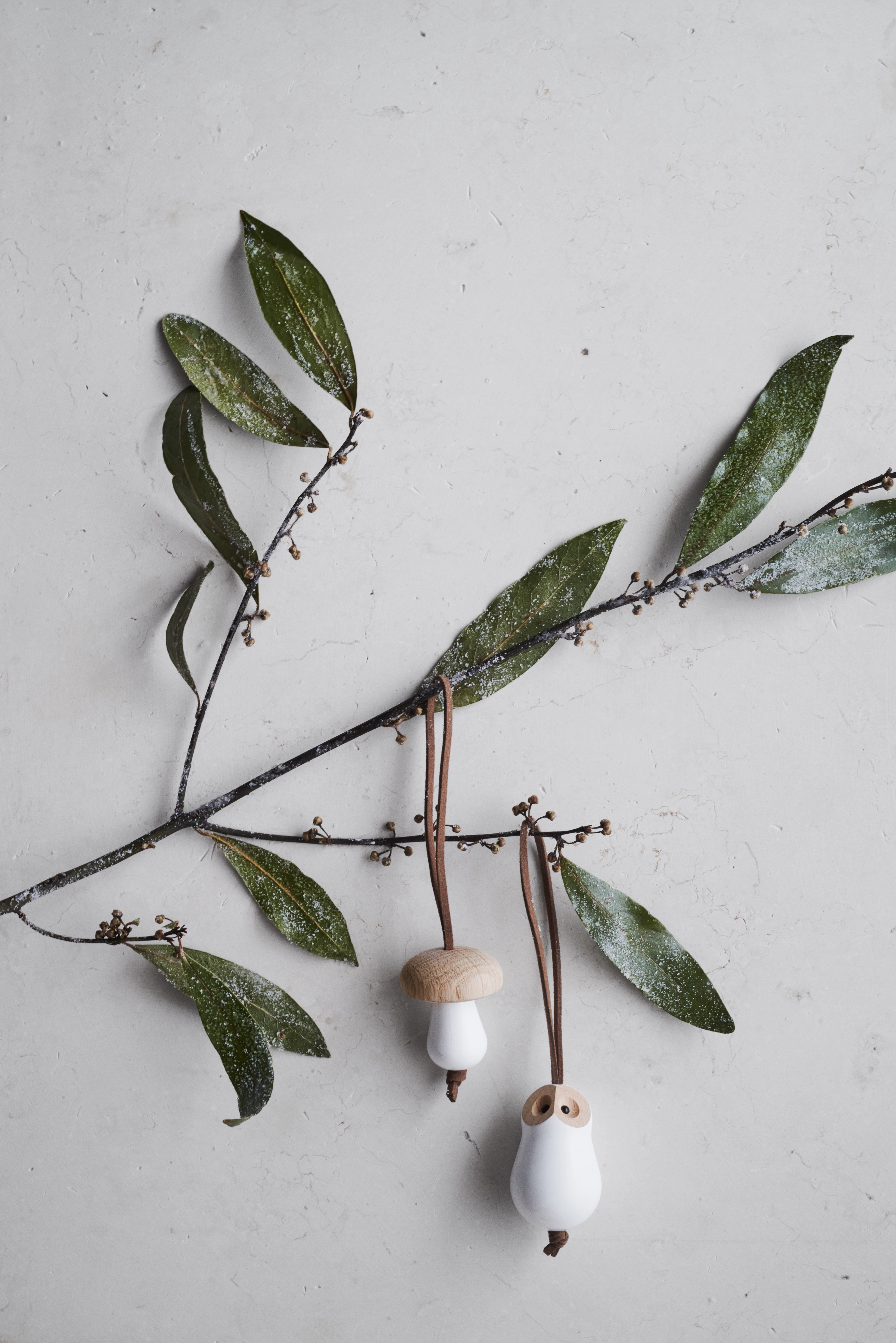 Sopp Ø4.5 cm fra Rosendahl i fargen Blank hvit, laget av Tre