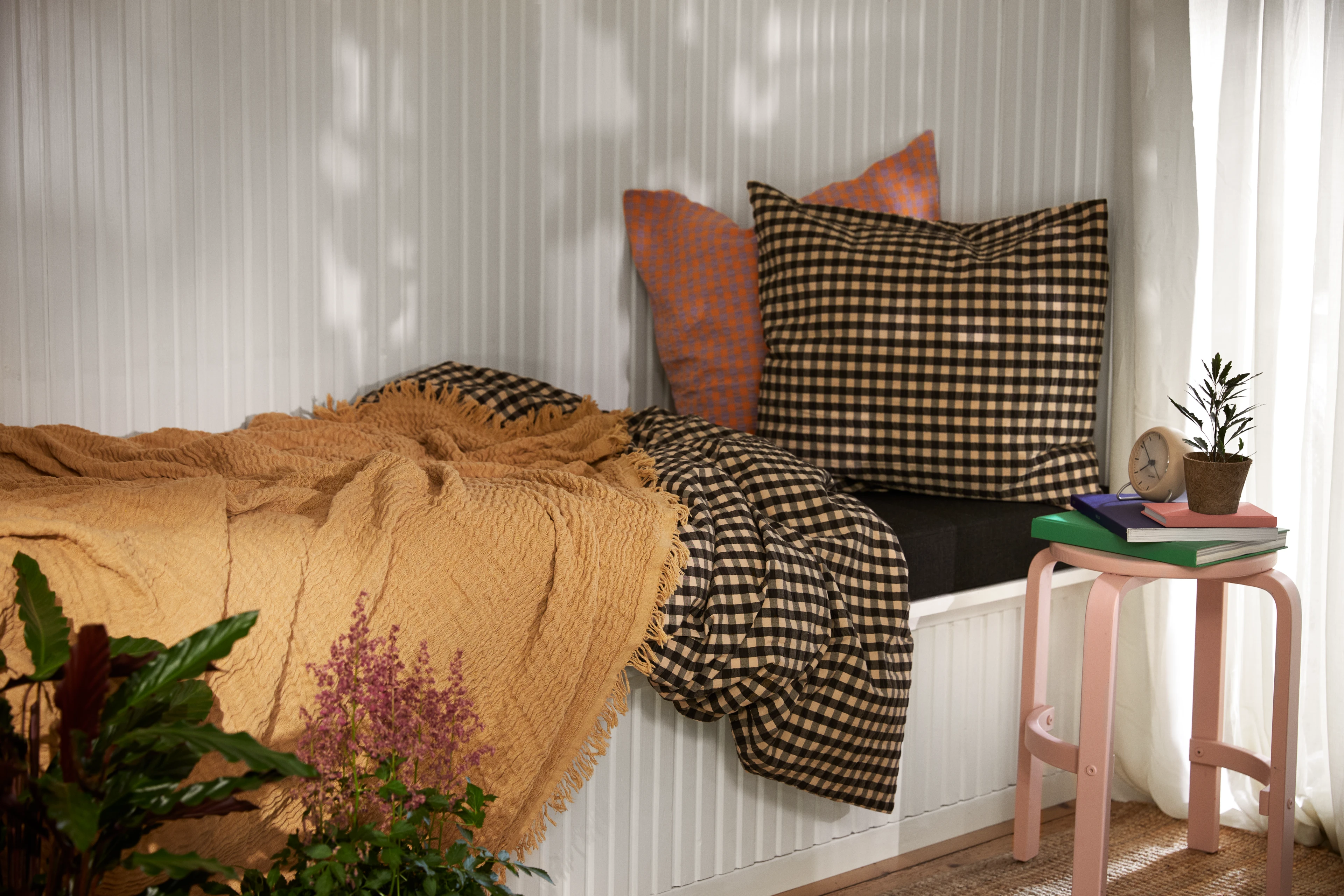 Bedspread 240x260 cm from JUNA in Sand color, made of Cotton blend