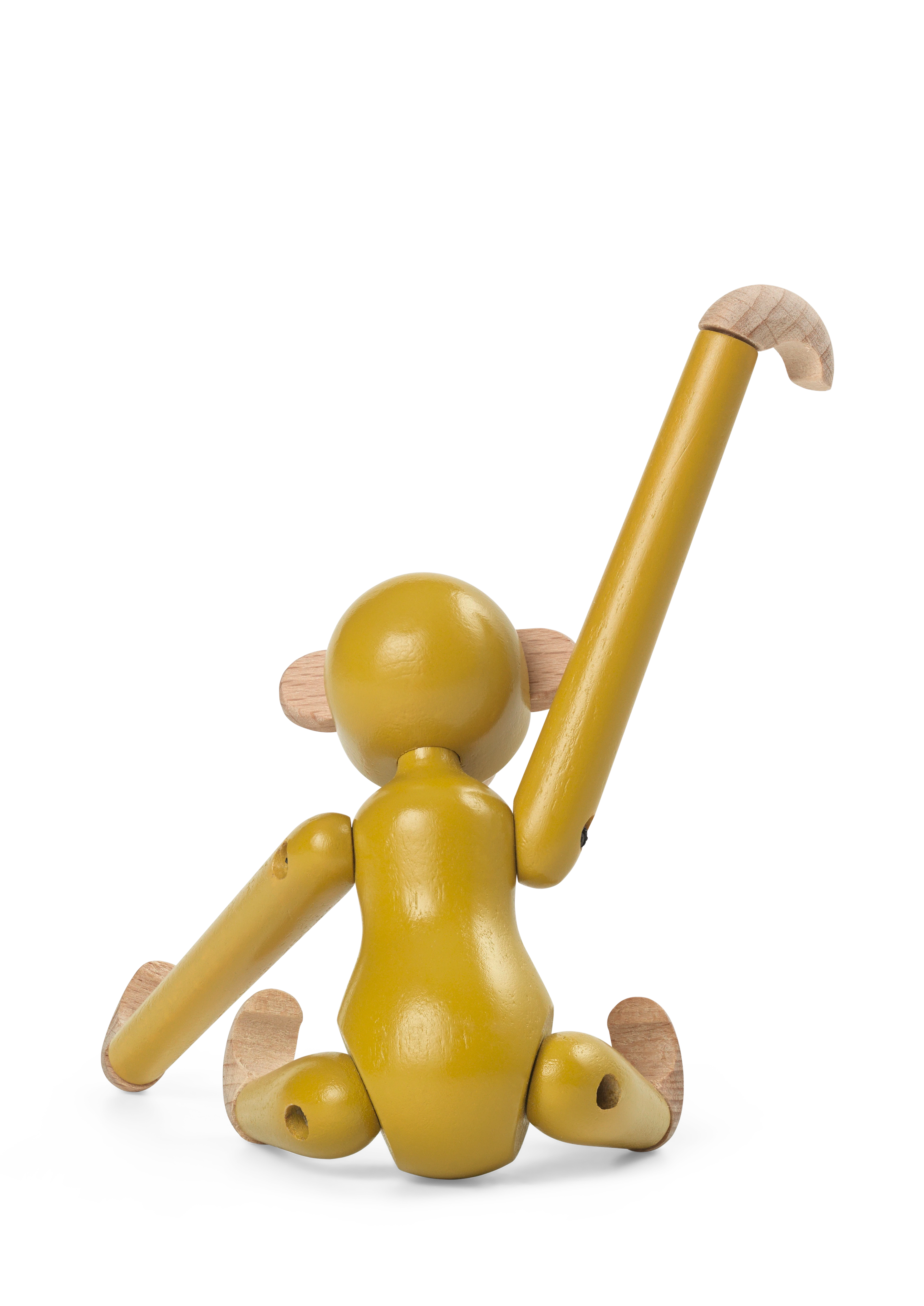 Affe mini von Kay Bojesen in der Farbe Vintage Gelb, hergestellt aus Holz